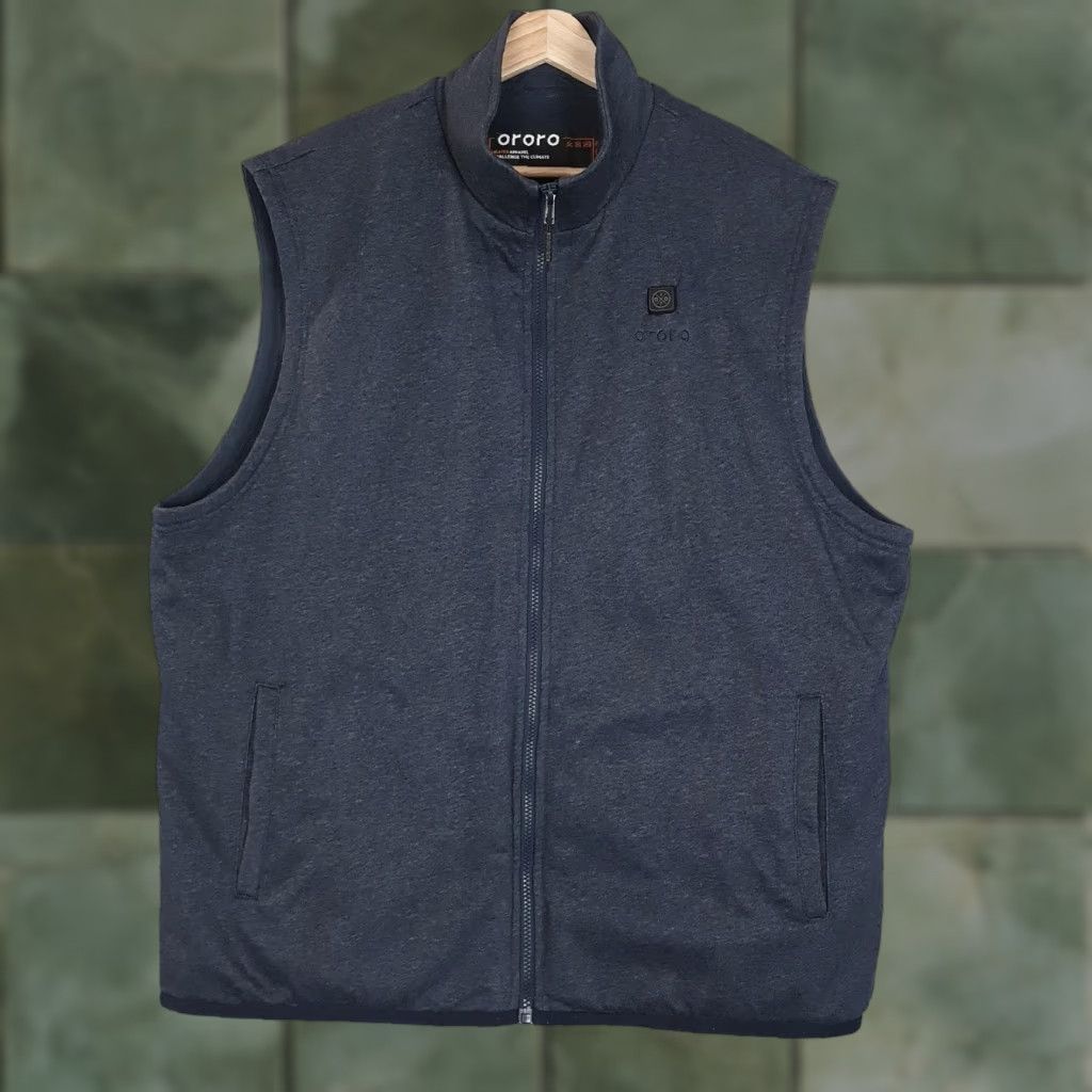 Vintage Ororo Vest Mens 3XL Blue Heated Fleece Full Zip Stand Collar Workwear Thermal Size US XXL / EU 58 / 5 - 1 Thumbnail