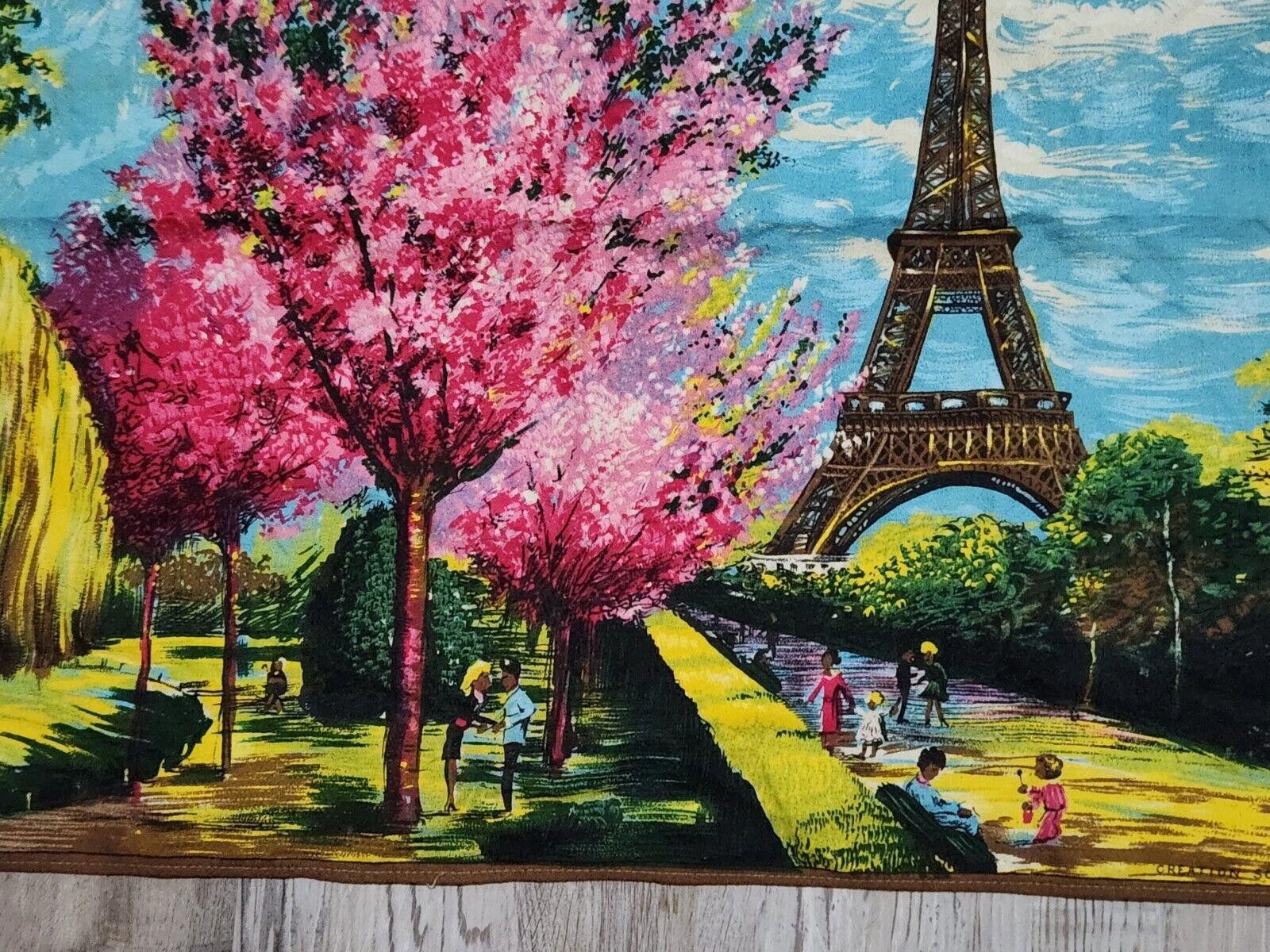 Designer Creation Sonacott Paris Painted Fabric Textile Wall MCM Size ONE SIZE - 2 Thumbnail