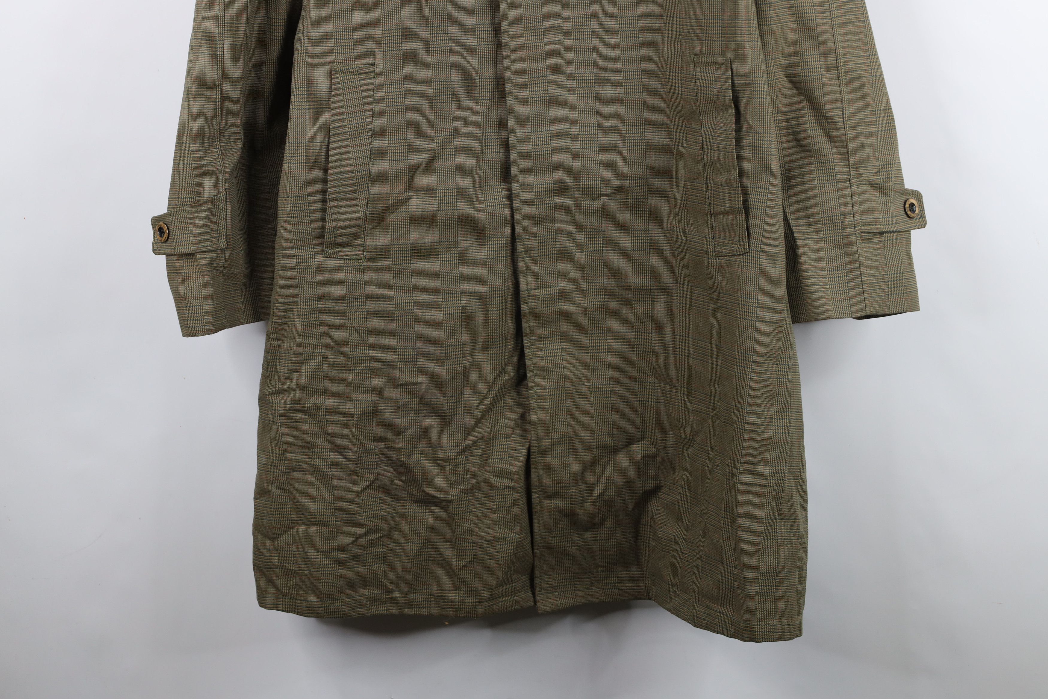 Vintage Vintage 50s 60s Streetwear Houndstooth Paid Trench Coat USA Size US L / EU 52-54 / 3 - 3 Thumbnail