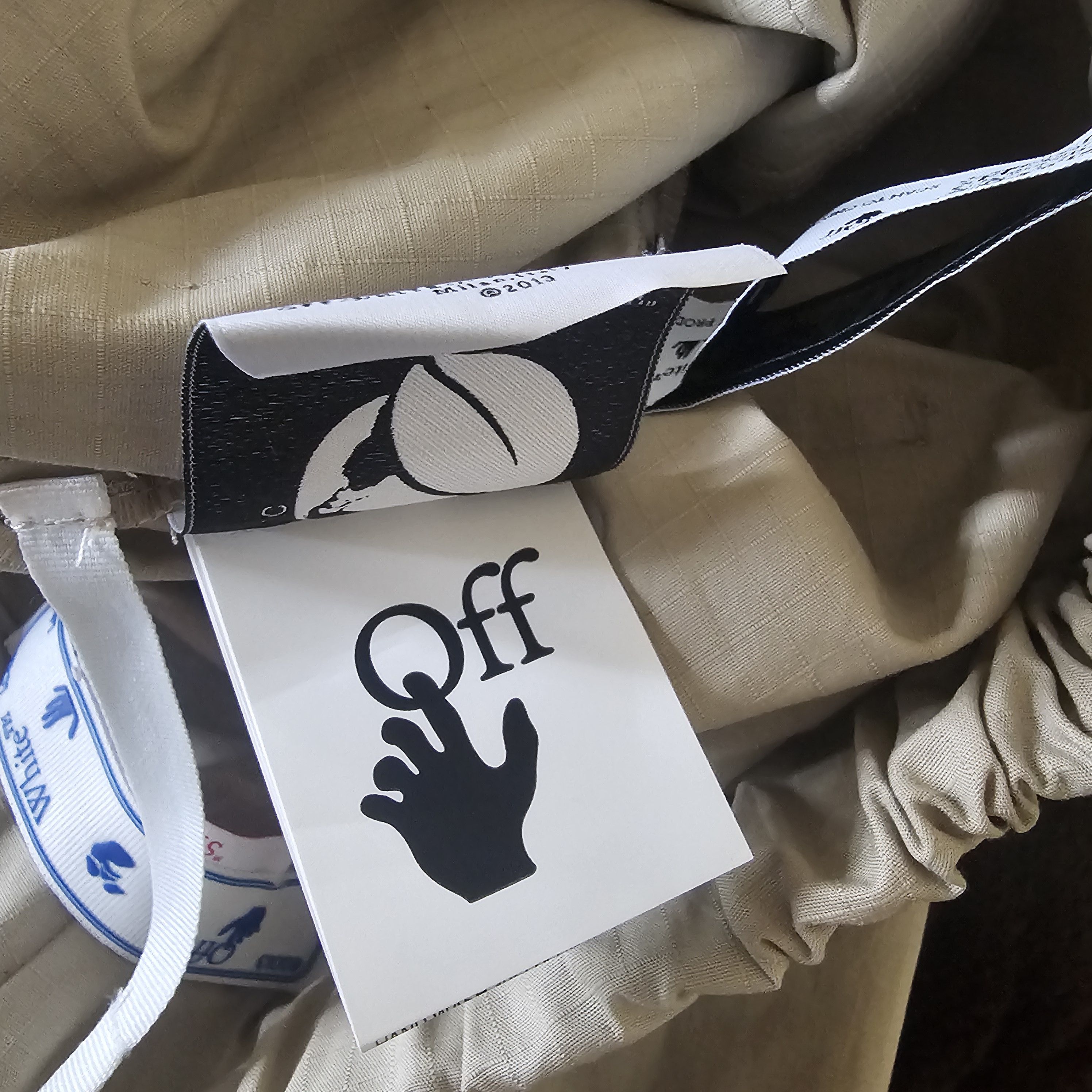 Off-White Off-White Beige Cotton Cargo Pants Size S Size US 32 / EU 48 - 15 Thumbnail