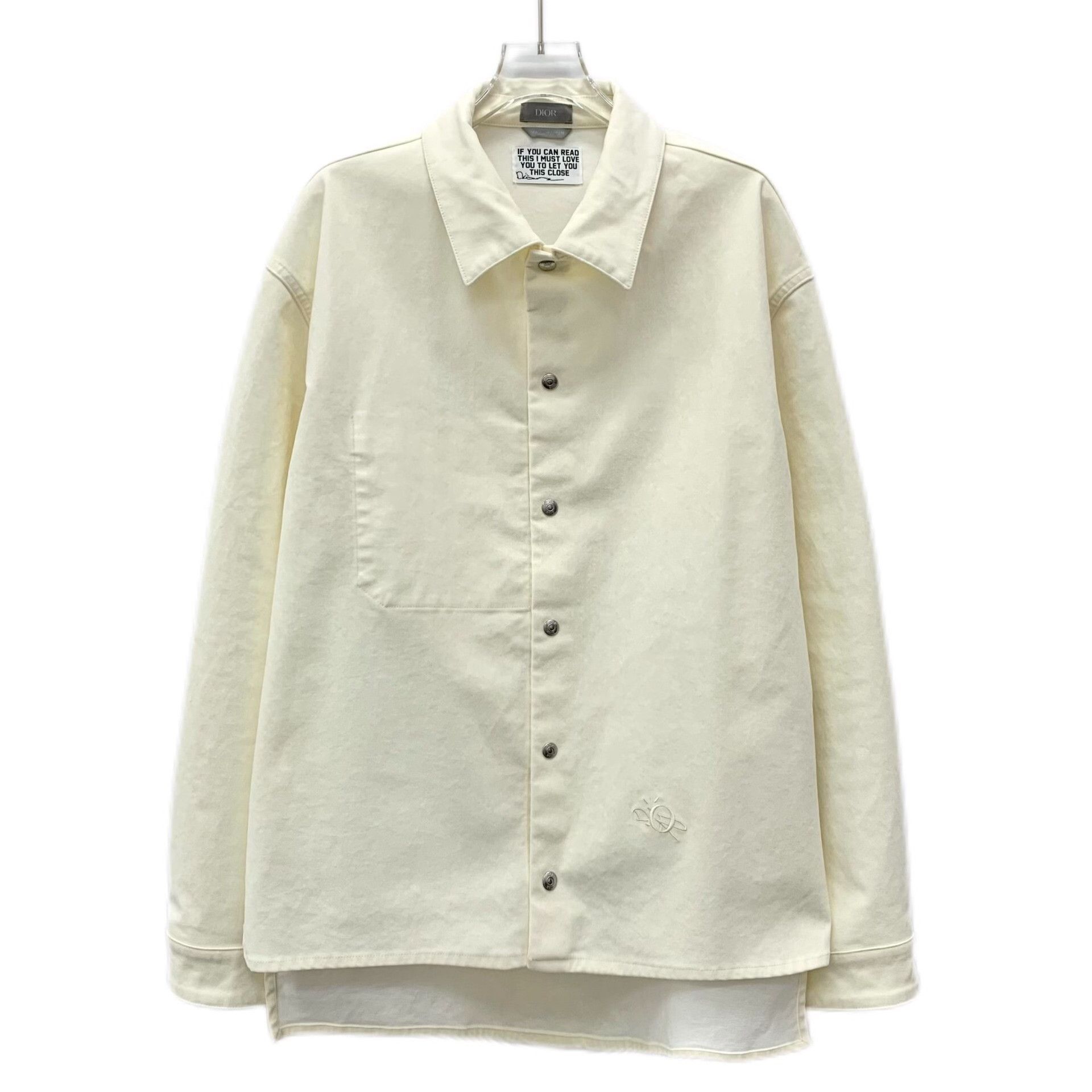 Dior Dior Embroidered Cotton Button Up Shirt Size 50 Size US M / EU 48-50 / 2 - 1 Thumbnail