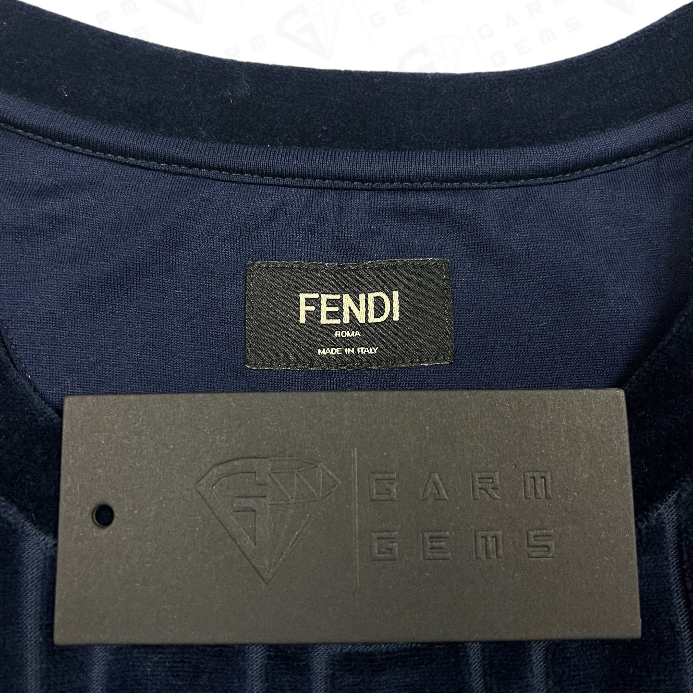 Fendi Fendi Embossed FF Textured T-Shirt Size US M / EU 48-50 / 2 - 3 Thumbnail