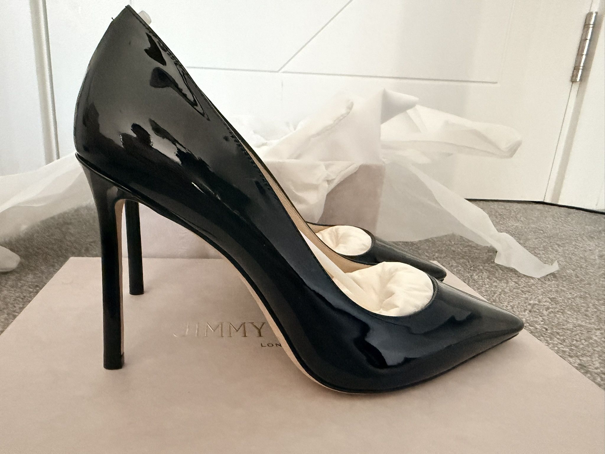 Jimmy Choo Jimmy Choo Romy 85 Black Size 39 EU Size US 9 / IT 39 - 4 Thumbnail