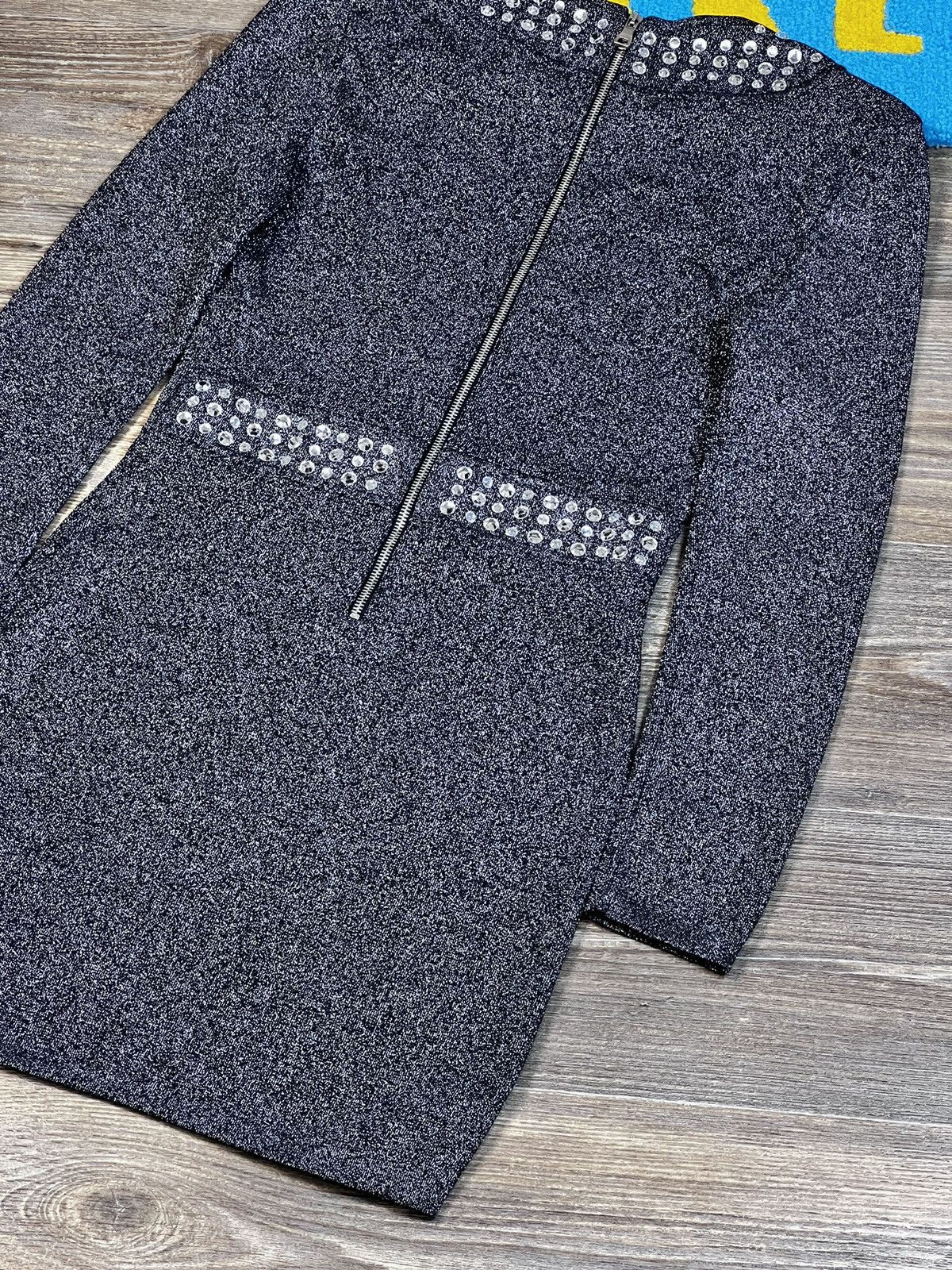 Balmain Balmain Metallics Lurex Knit Crystal Embellished Mini Dress Size M / US 6-8 / IT 42-44 - 8 Thumbnail