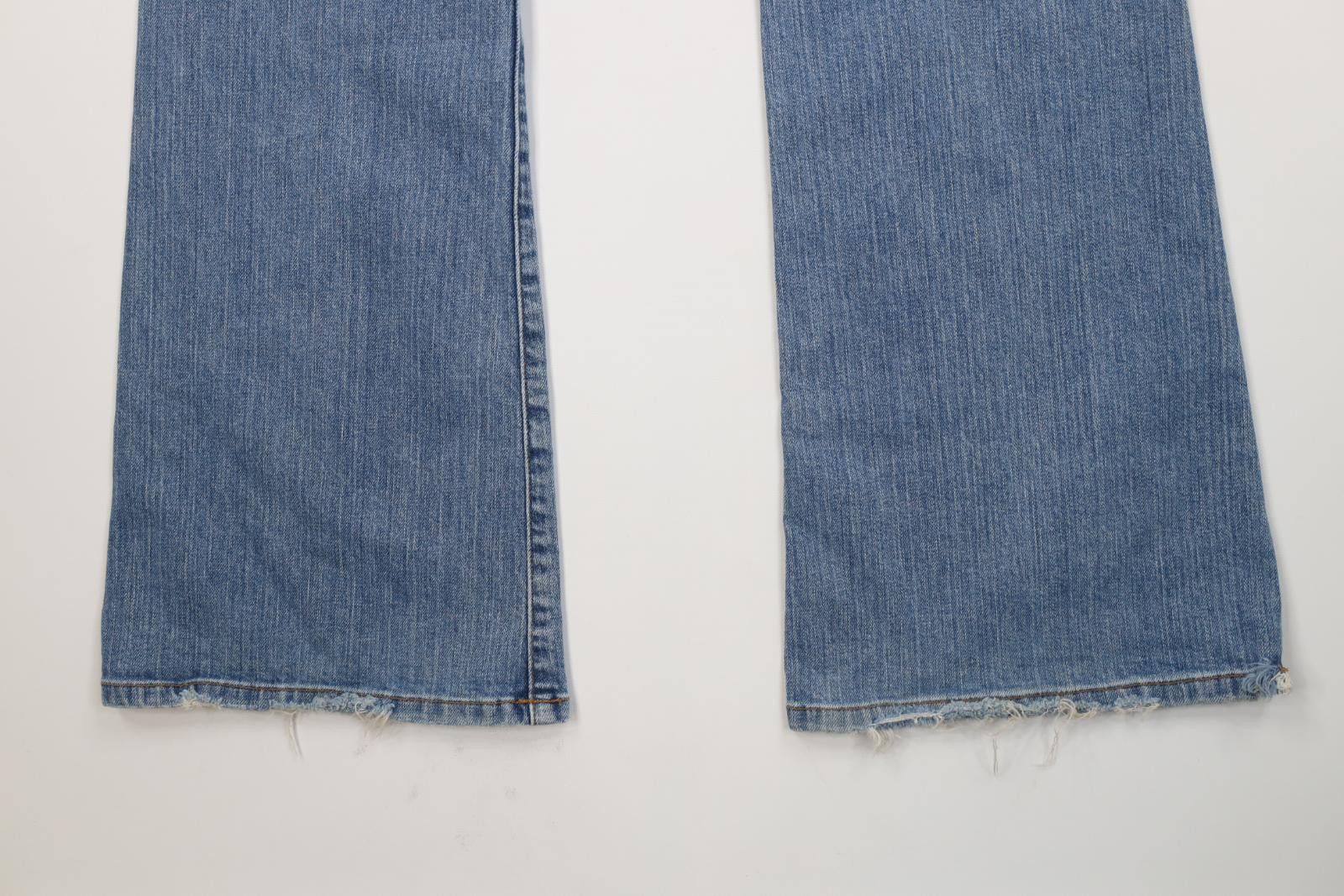 Lucky Brand Vintage 90s Y2K Lucky Brand Flared Wide Leg Jeans USA Blue Size 30" / US 8 / IT 44 - 14 Thumbnail