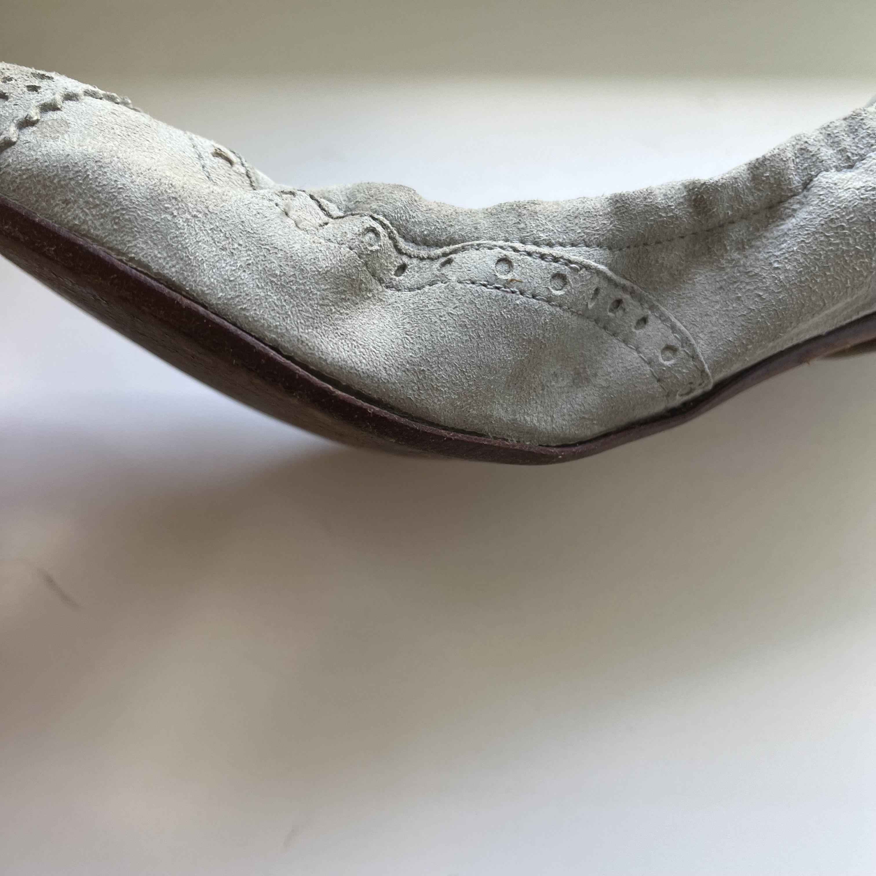 Brunello Cucinelli Ladies Brunello Cucinelli Monili Toe Suede Ballet Flats Size US 6.5 / IT 36.5 - 21 Thumbnail