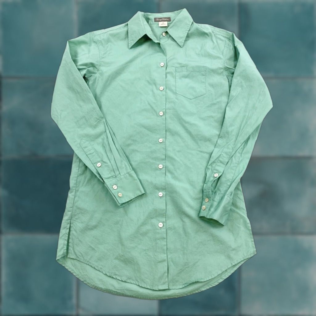 Tommy Bahama Tommy Bahama Shirt Womens 2XS XXS Green Long Sleeve Button Up Size XXS / US 00 / IT 34 - 1 Thumbnail
