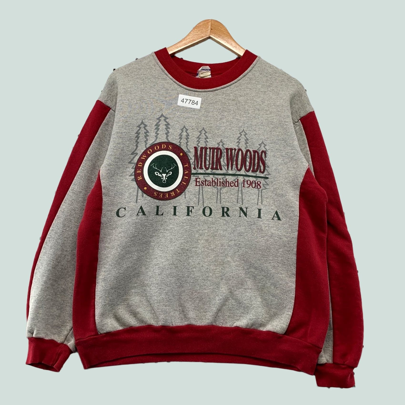 Vintage VINTAGE True Fan Muir Woods California Sweatshirt Mens L Gray REDWOODs USA Shirt Size US L / EU 52-54 / 3 - 1 Thumbnail