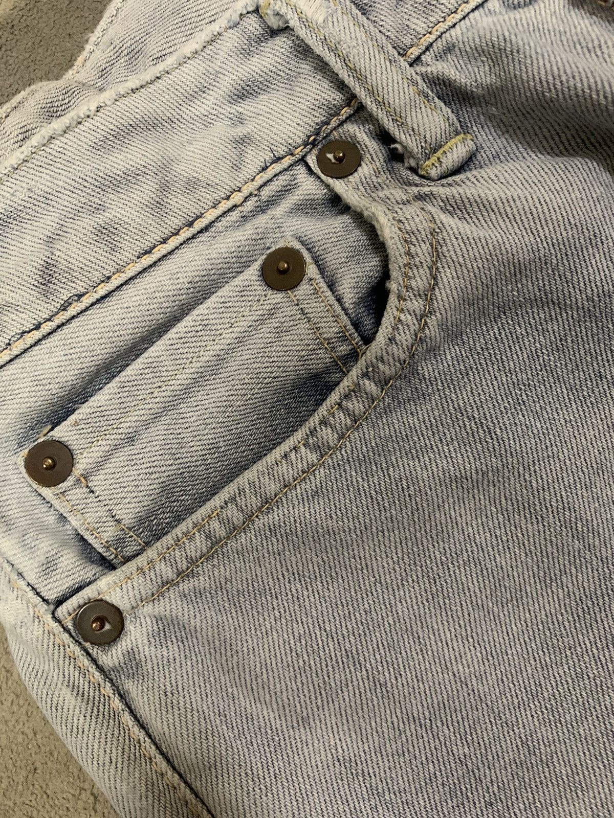 45rpm Vintage Japanese Brand 45rpm Slim Straight Ripped Jeans Size US 27 - 5 Thumbnail