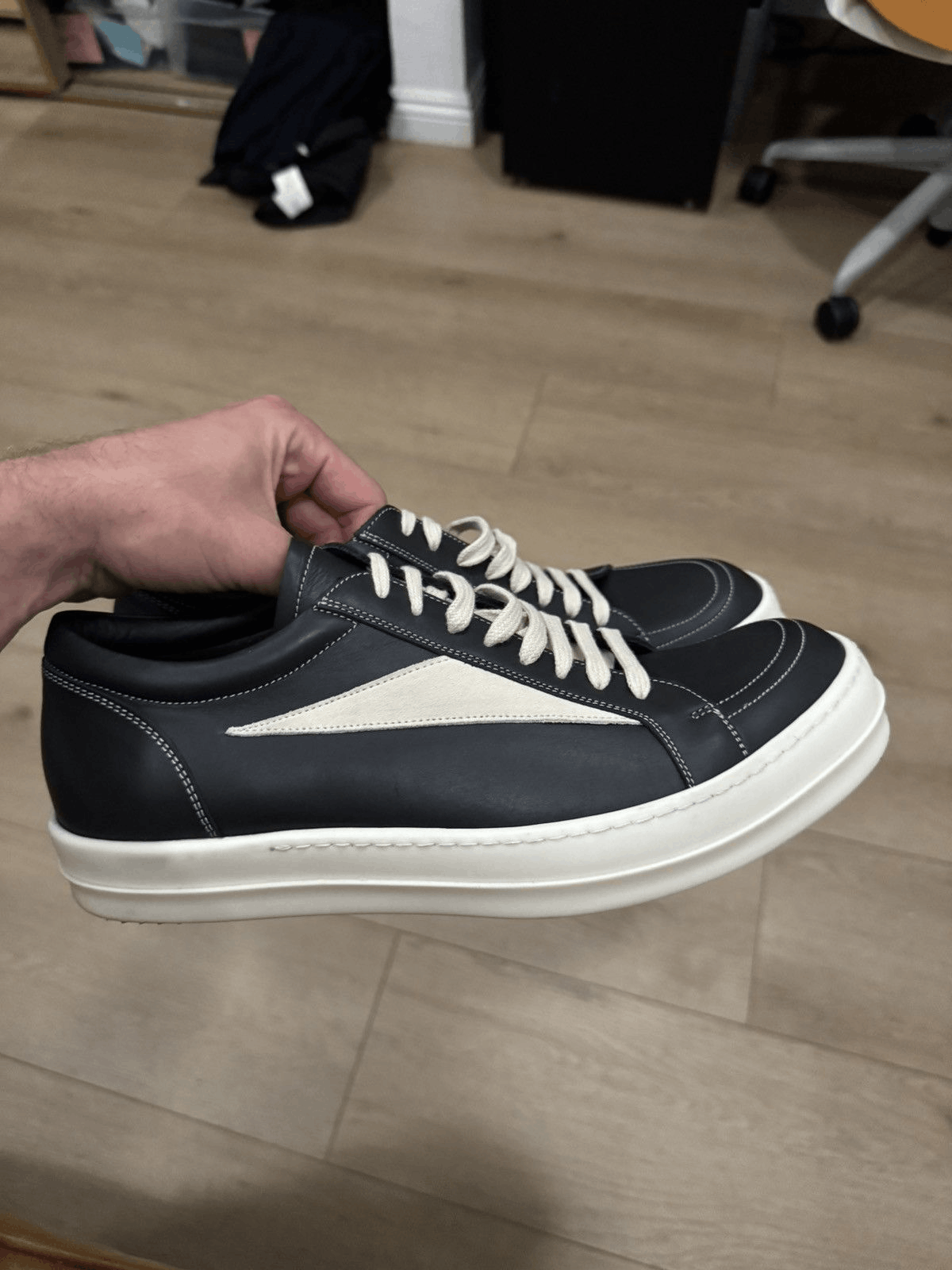 Rick Owens Leather Vintage Vans Sneakers Size US 12 / EU 45 - 2 Thumbnail