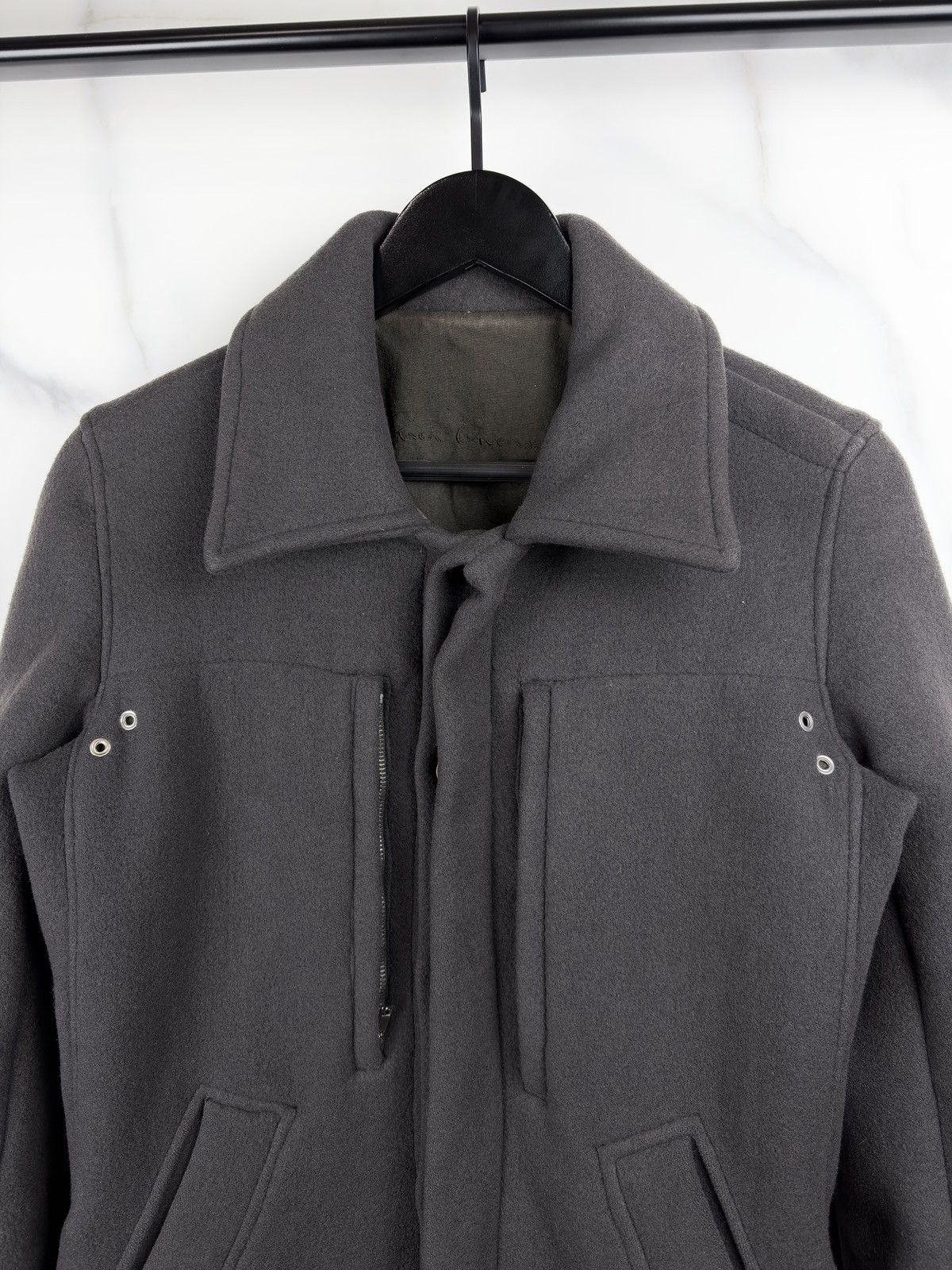 Rick Owens FW05 Rick Owens Moog Melton Wool Pointed Collar Jacket Olmar Size US XS / EU 42 / 0 - 3 Thumbnail
