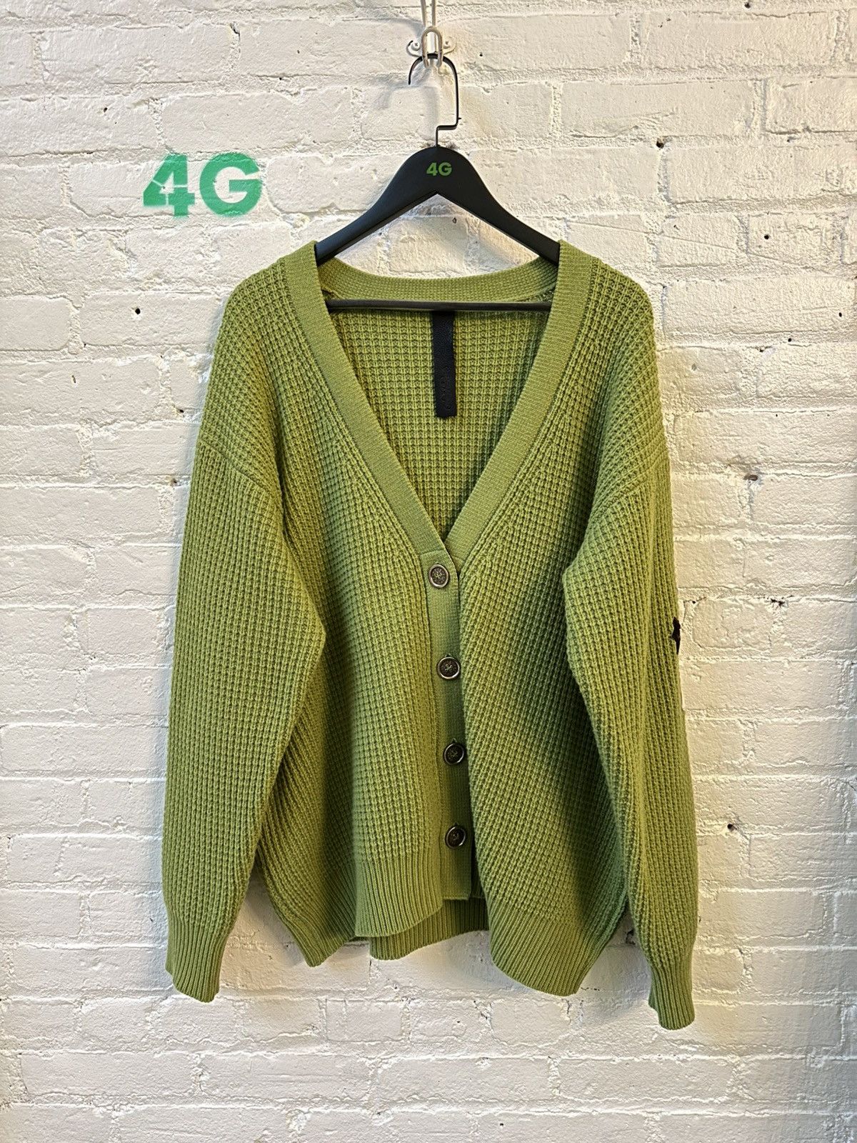 Chrome Hearts CHROME HEARTS GREEN KNITTED PATCH CARDIGAN Size US M / EU 48-50 / 2 - 2 Thumbnail