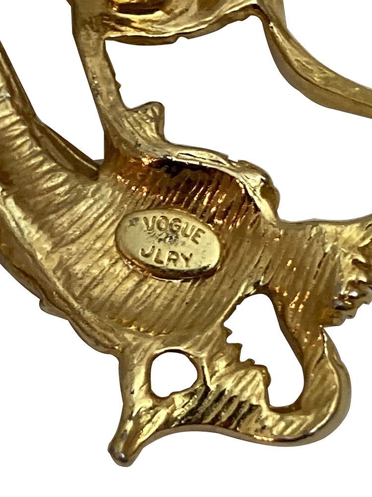 Designer Vogue Jewelry Gold Plated Chinese Dragon Pin Size ONE SIZE - 6 Thumbnail