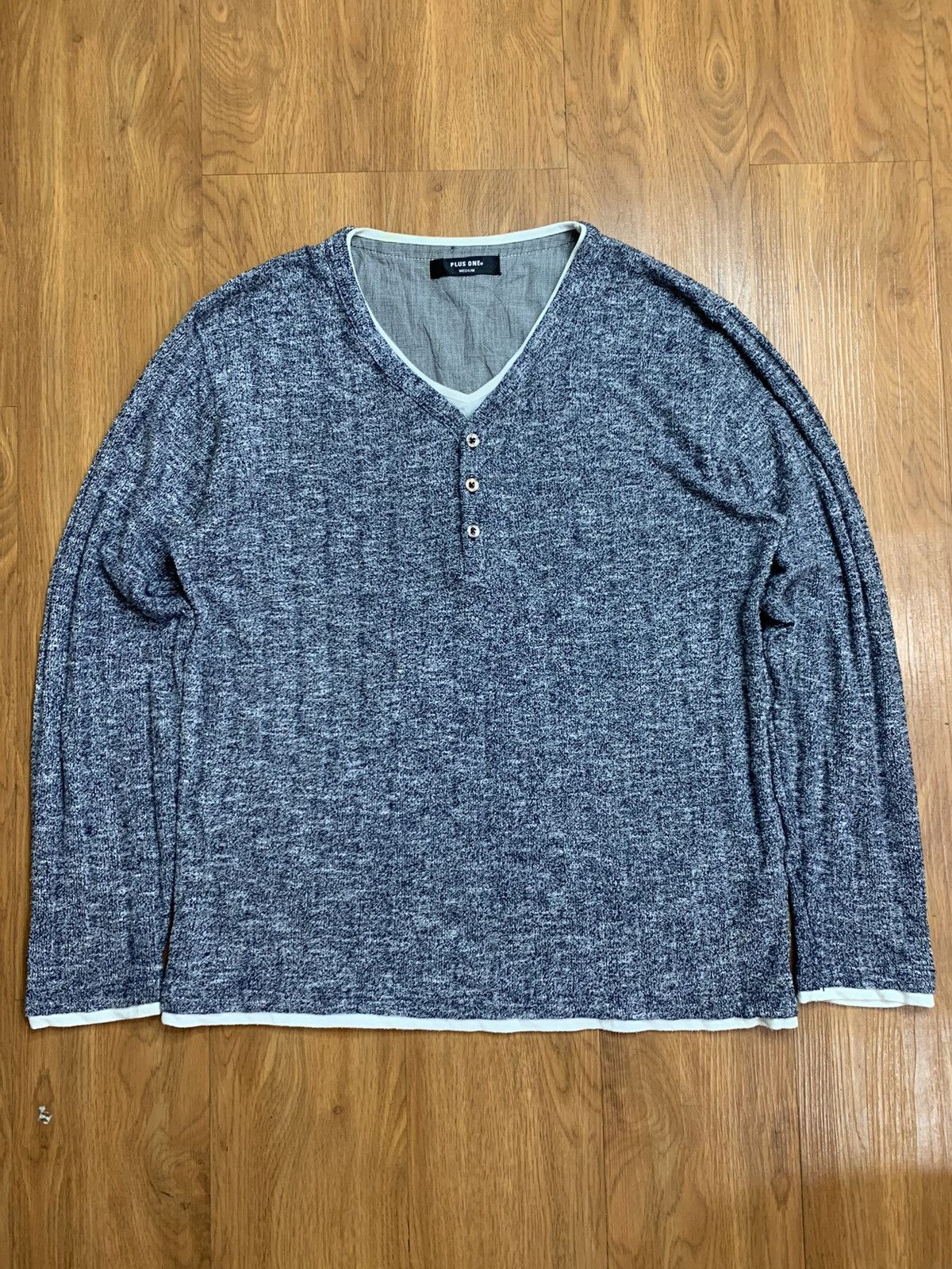 If Six Was Nine × Japanese Brand × Le Grande Bleu (L.G.B.) Y2k Japanese double layer knit long sleeve Size US M / EU 48-50 / 2 - 1 Thumbnail