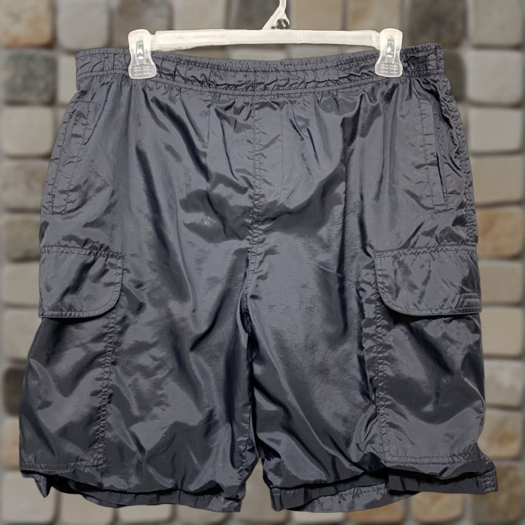 Vintage Results Mens Athletic Shorts Sport Black Large with Pockets Elastic Inseam 10.5 in Read Read Size US 33 - 1 Thumbnail