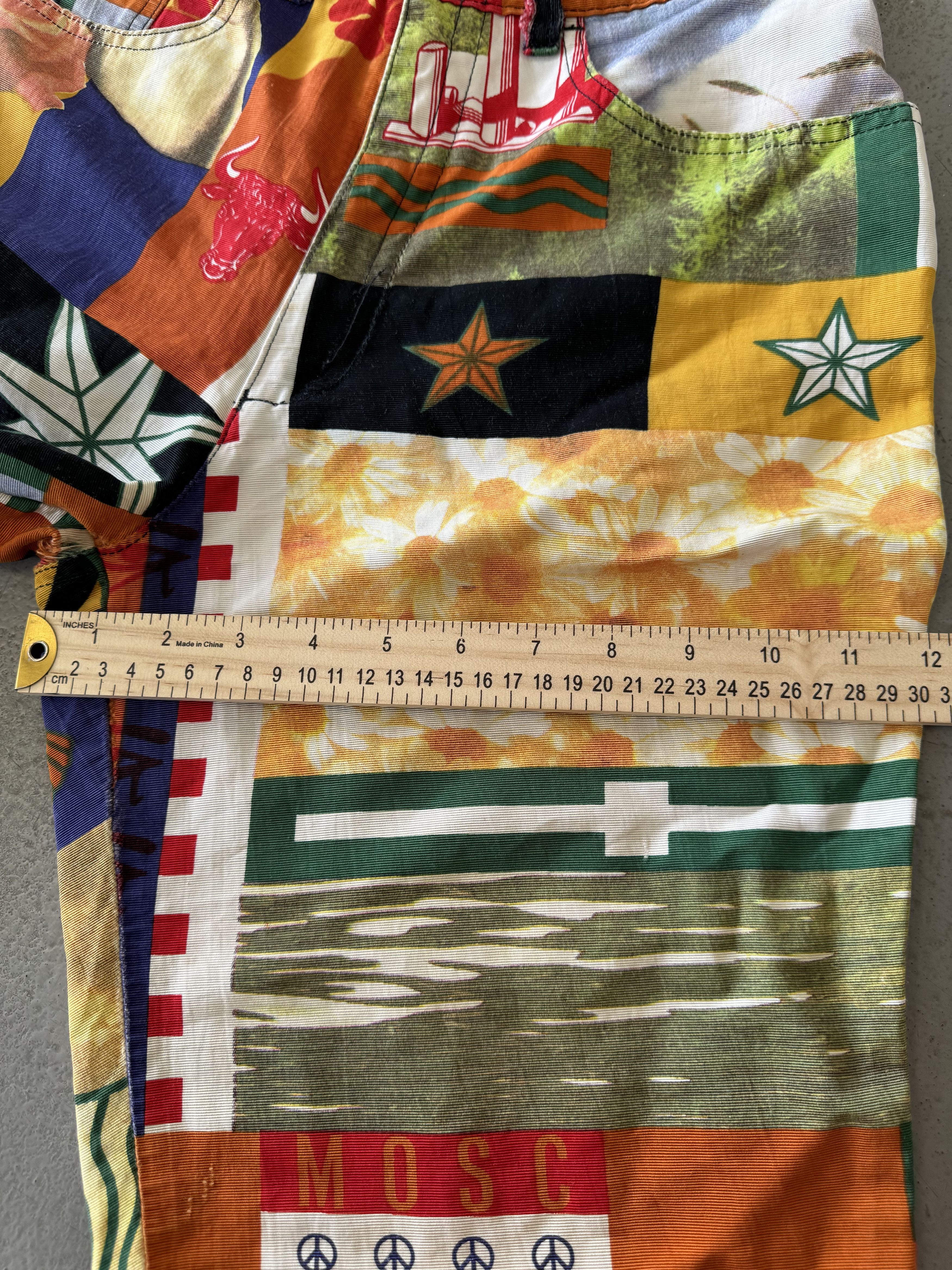 Moschino Sun And Stars Multicolored Printed Pants Size US 28 / EU 44 - 7 Thumbnail