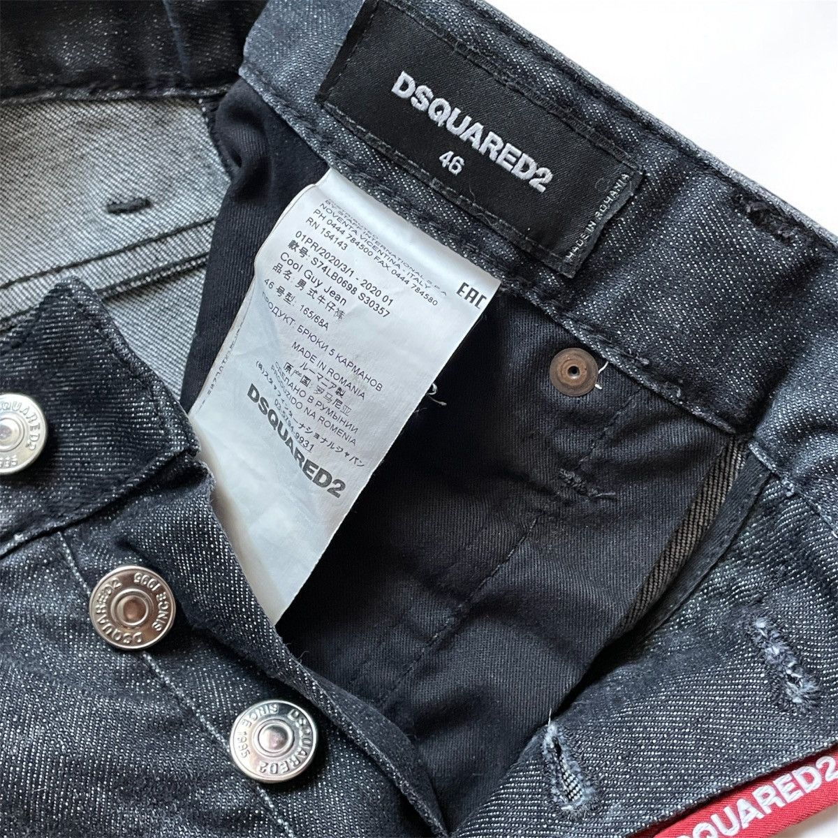 Dsquared2 × Japanese Brand × Vintage DSQUARED2 BLACK JEANS Size US 30 / EU 46 - 5 Thumbnail