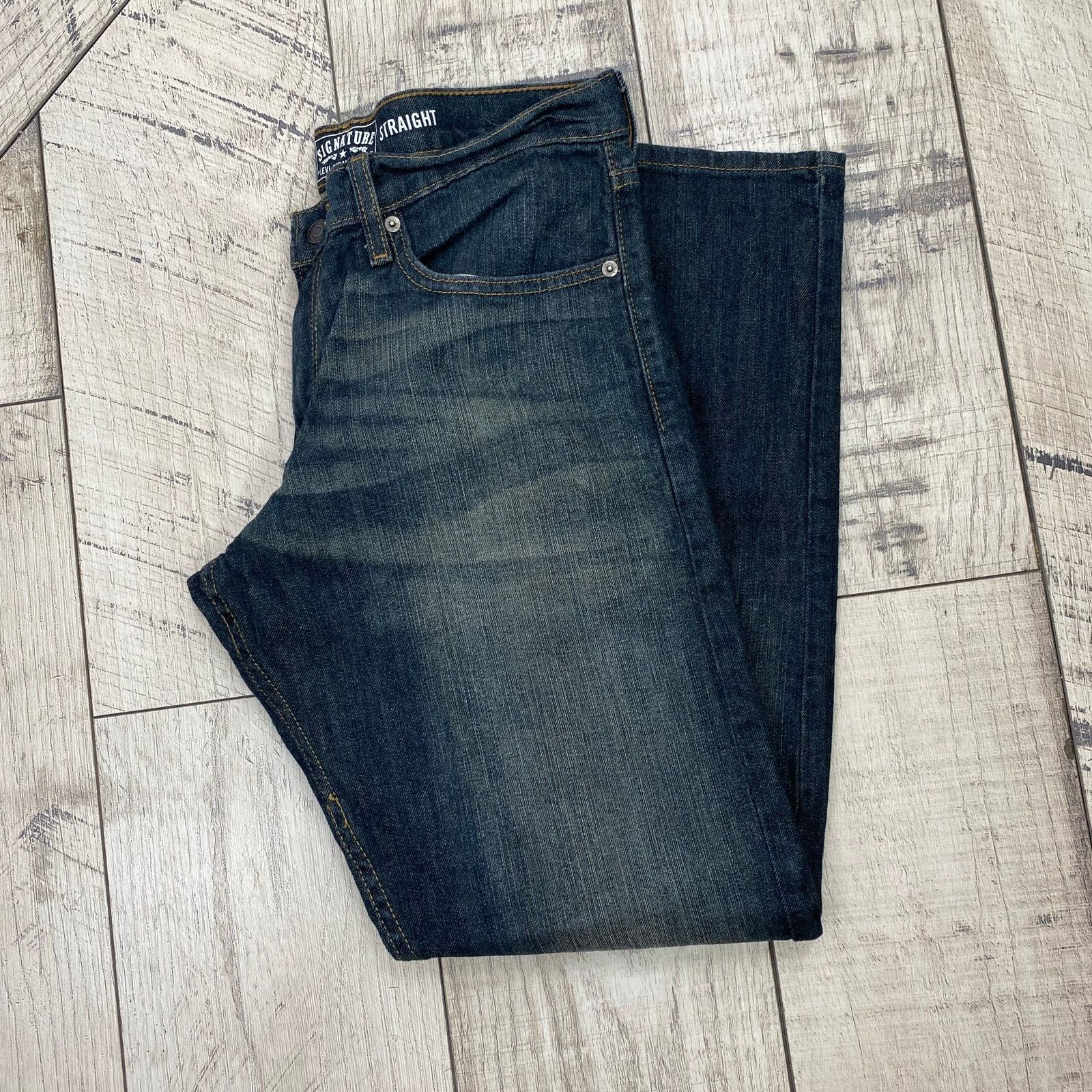 Levi's Men’s Levi Strauss Signature Straight Jeans 32 x 30 Size US 32 / EU 48 - 10 Thumbnail