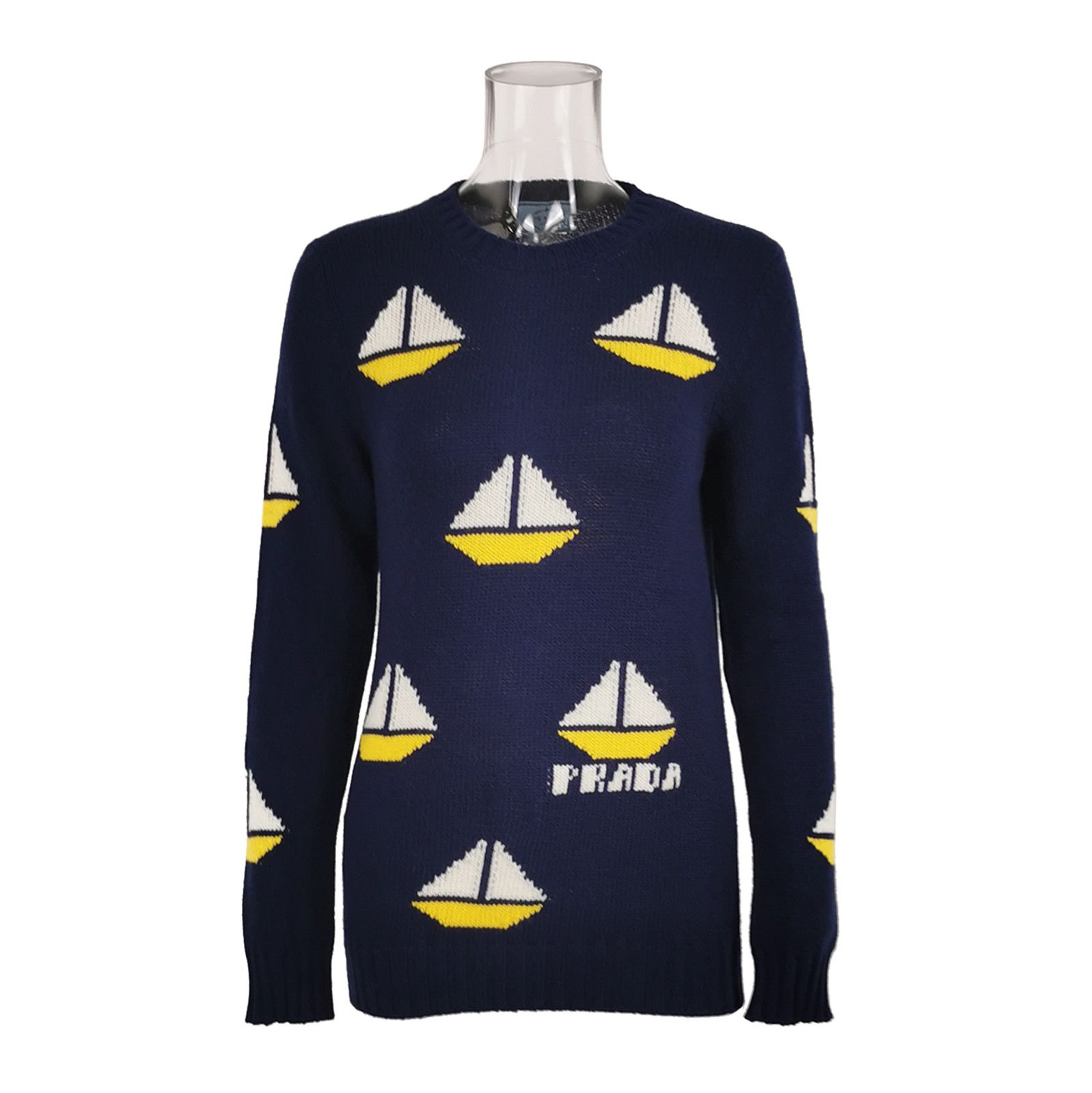 Prada Prada Colorful Wool-Cashmere Blend Sweater 0089 Size S / US 4 / IT 40 - 1 Thumbnail