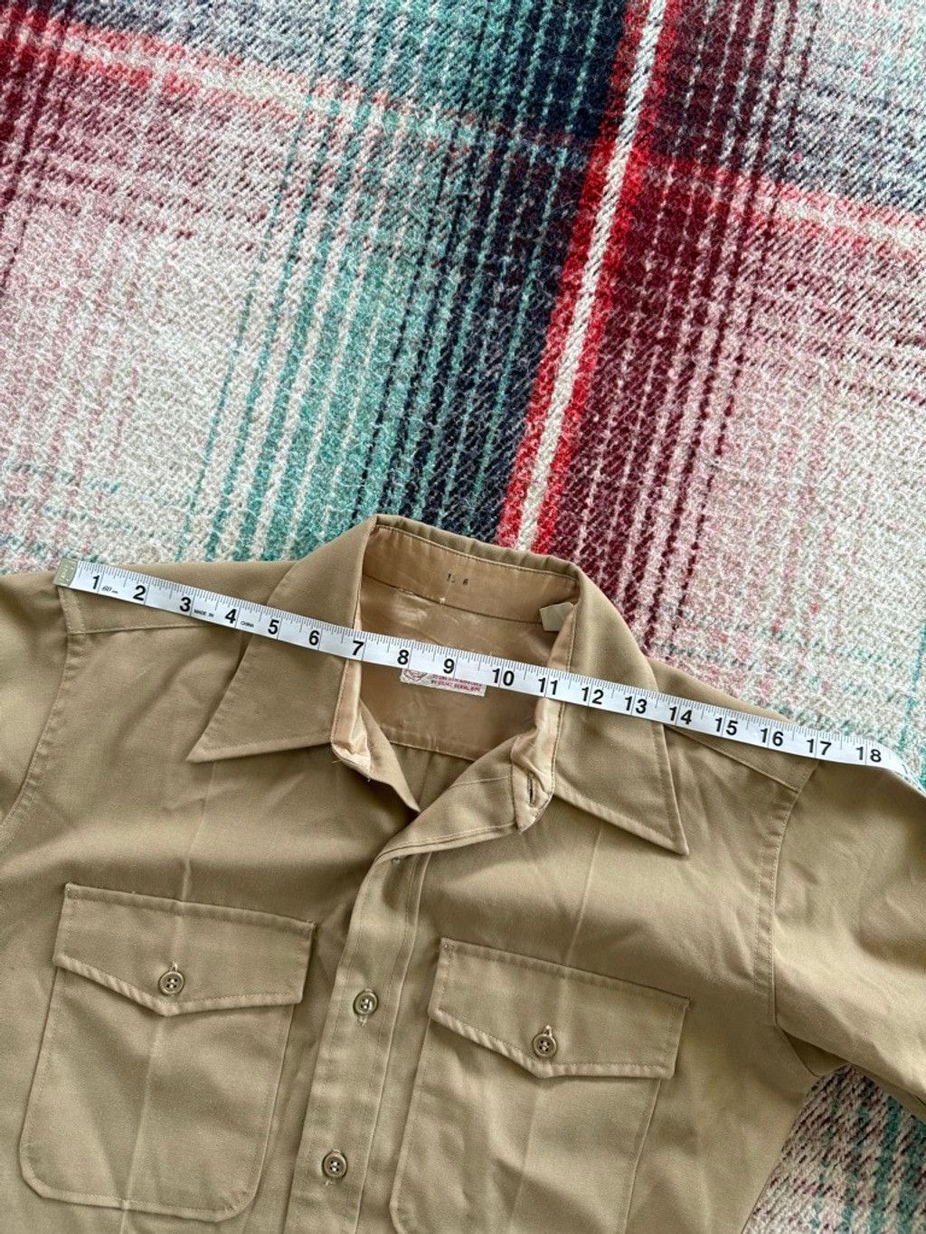 Vintage Vintage 70s USMC CPO Tan Military Shirt M Size US M / EU 48-50 / 2 - 6 Thumbnail