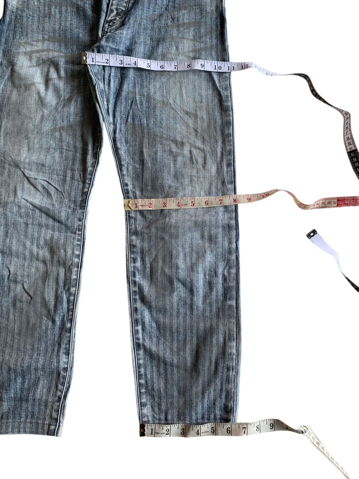 Tornado Mart TORNADO MART STRIPE JAPANESE STRETCH DISTRESSED DENIM Size US 32 / EU 48 - 13 Thumbnail