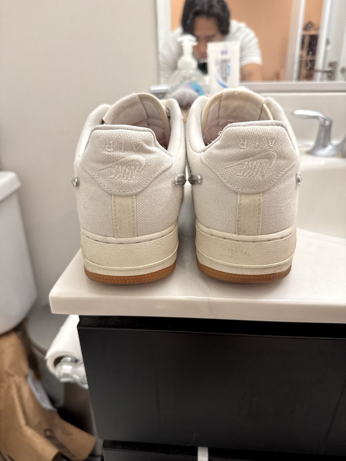 Nike × Travis Scott Travis Scott airforce 1 (white) Size US 9 / EU 42 - 4 Thumbnail