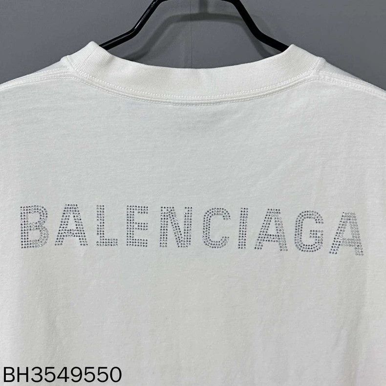 Balenciaga Balenciaga White Back Crystal Logo Short Sleeve Size US XS / EU 42 / 0 - 3 Thumbnail