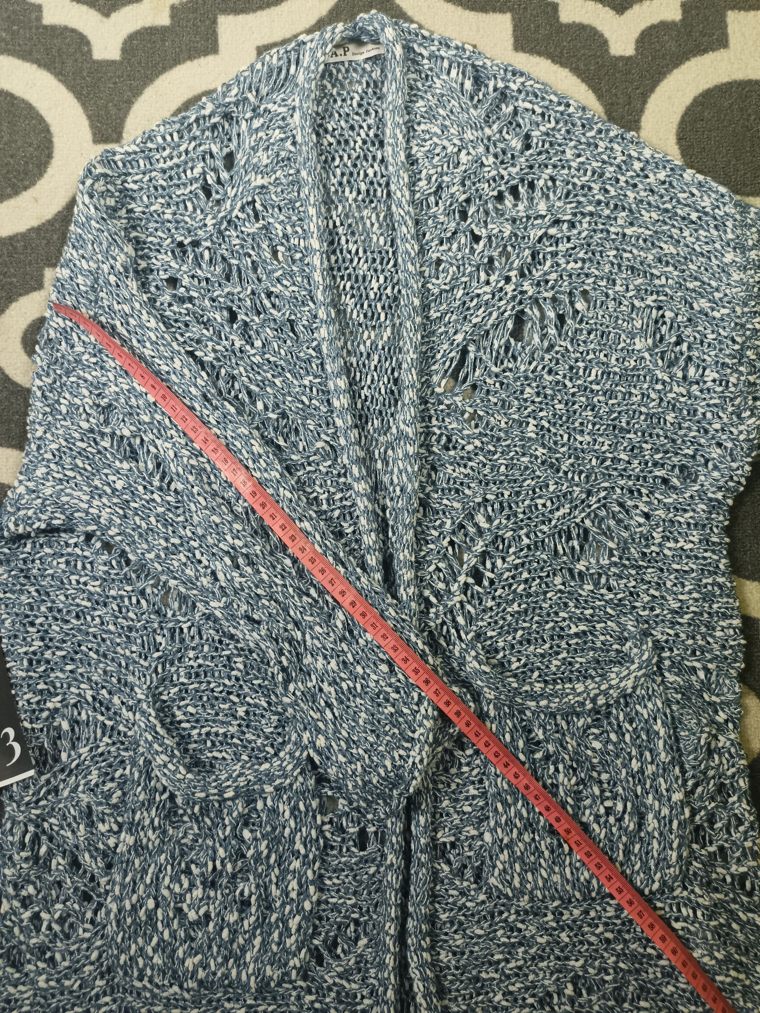 Other A.P Design Fashion Distressed Tassel Cable Knit Cardigan Size L / US 10 / IT 46 - 4 Thumbnail