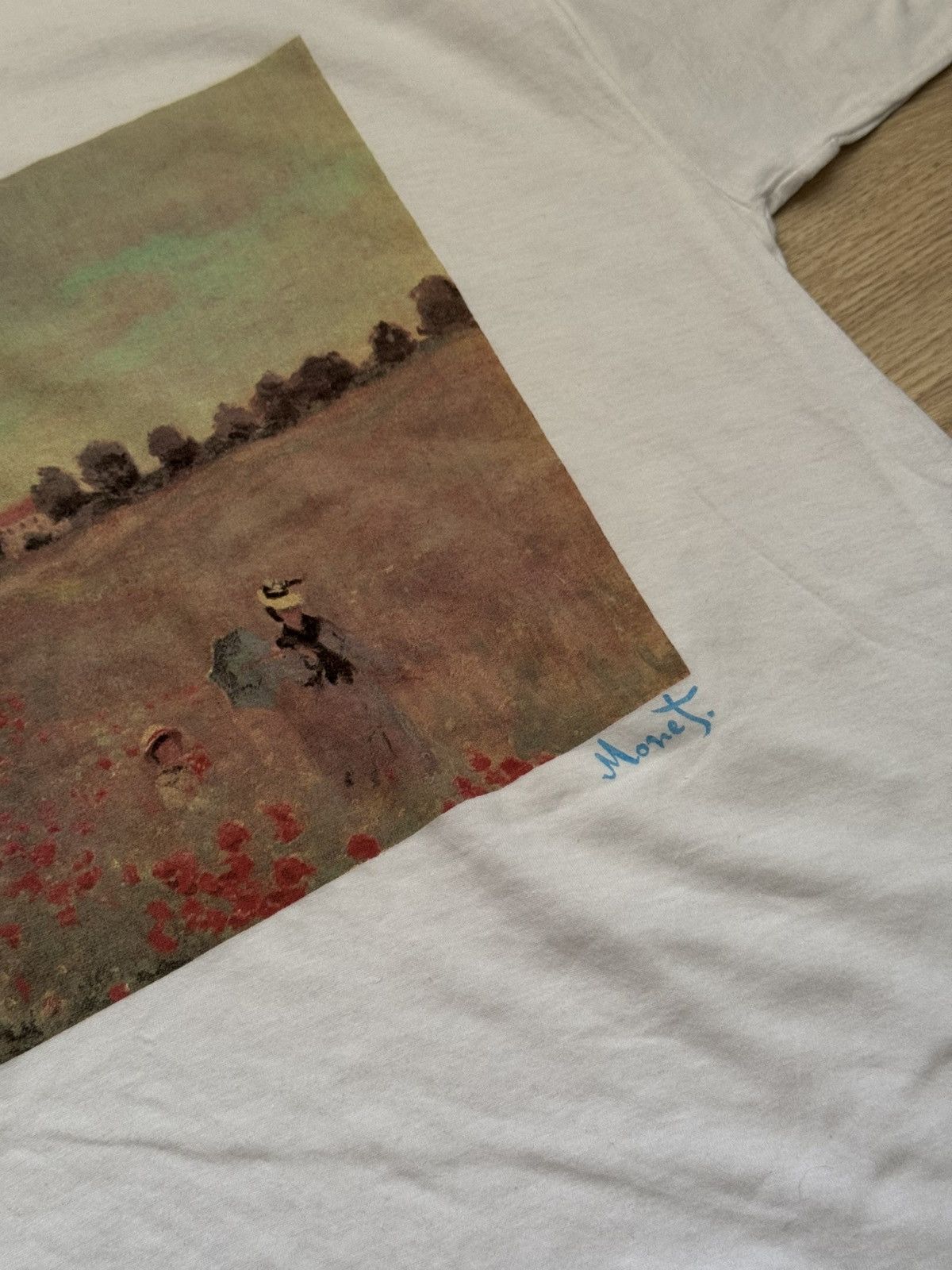 Monet Vintage 90’s Claude Monet 1873 “Poppies” Art T-Shirt Size US XL / EU 56 / 4 - 2 Thumbnail
