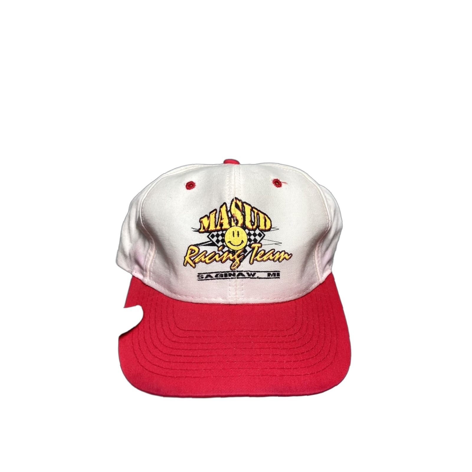 Vintage Vintage Kodiak Racing Hat Snapback White Grizzly Tobacco 90s
