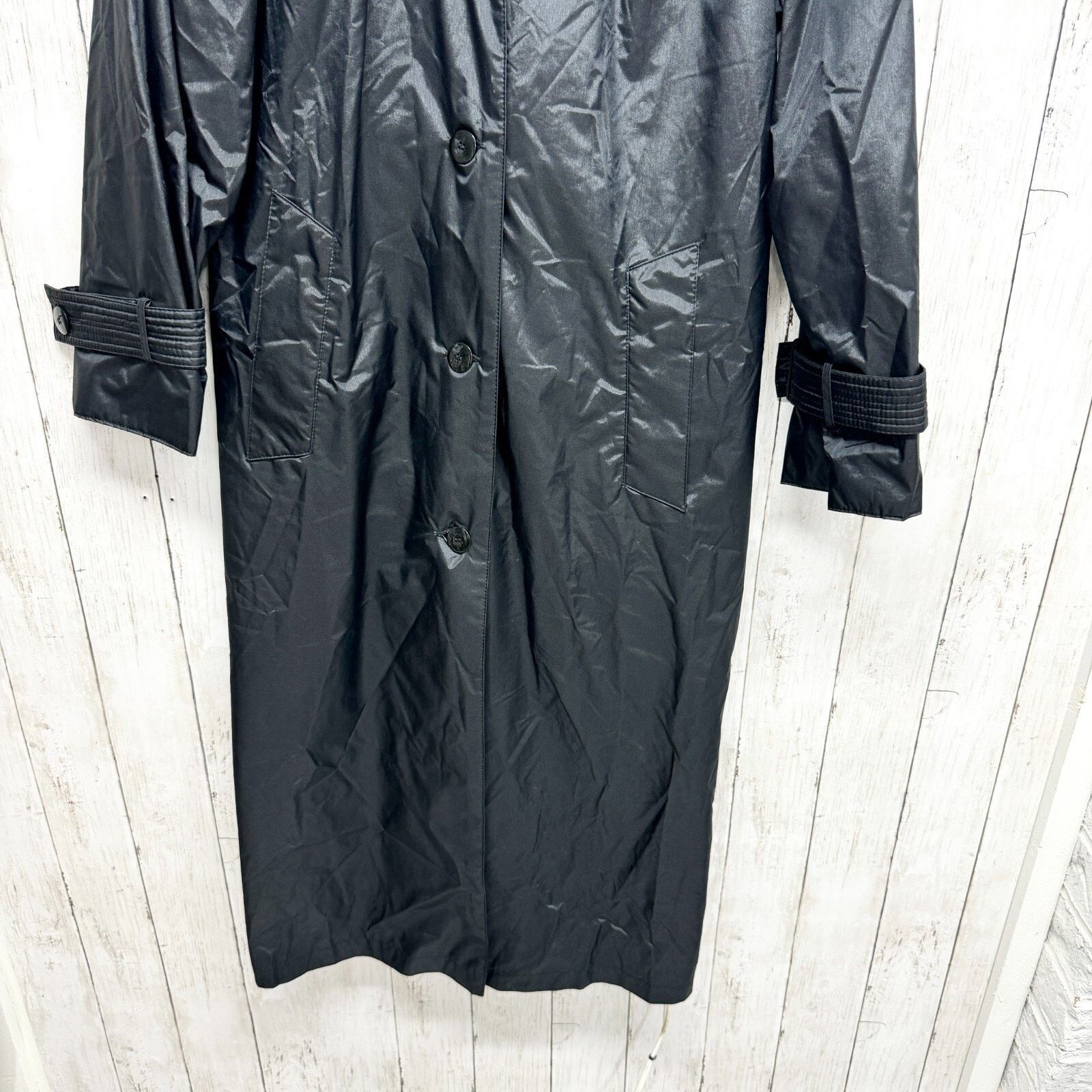 Vintage Vintage Windsor Bay Coat Size 6 Trench Sleek Black Button Size M / US 6-8 / IT 42-44 - 2 Thumbnail