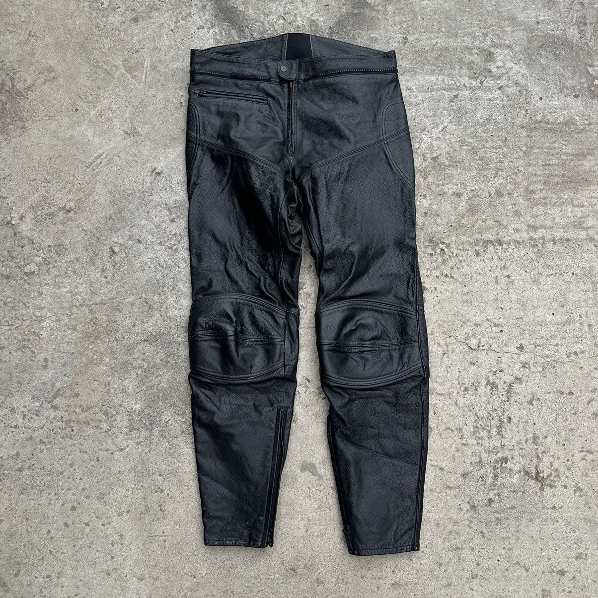 Vintage Vintage Moto Leather Pants Size 54 Style USA Y2K 00s Size US 38 / EU 54 - 1 Thumbnail