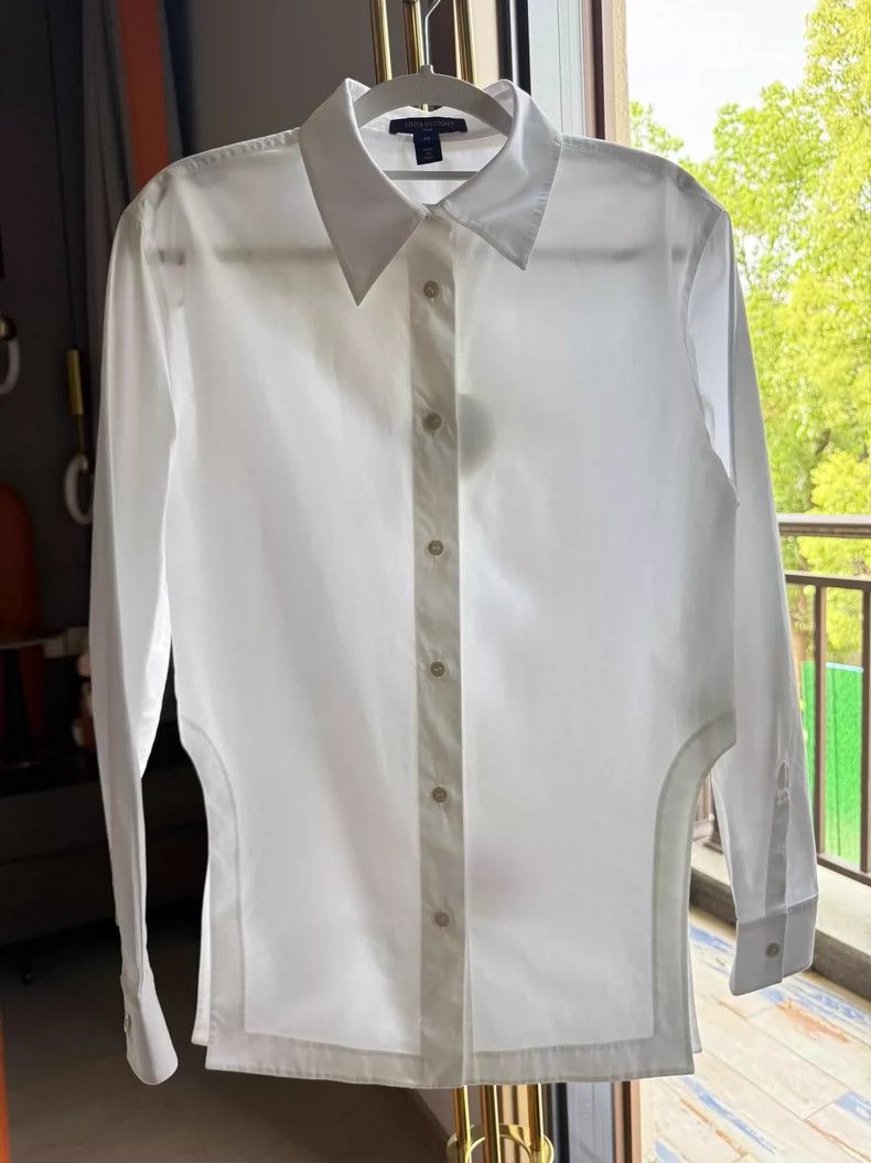 Louis Vuitton Louis Vuitton Split Side White Shirt- DMC Size US M / EU 48-50 / 2 - 1 Thumbnail