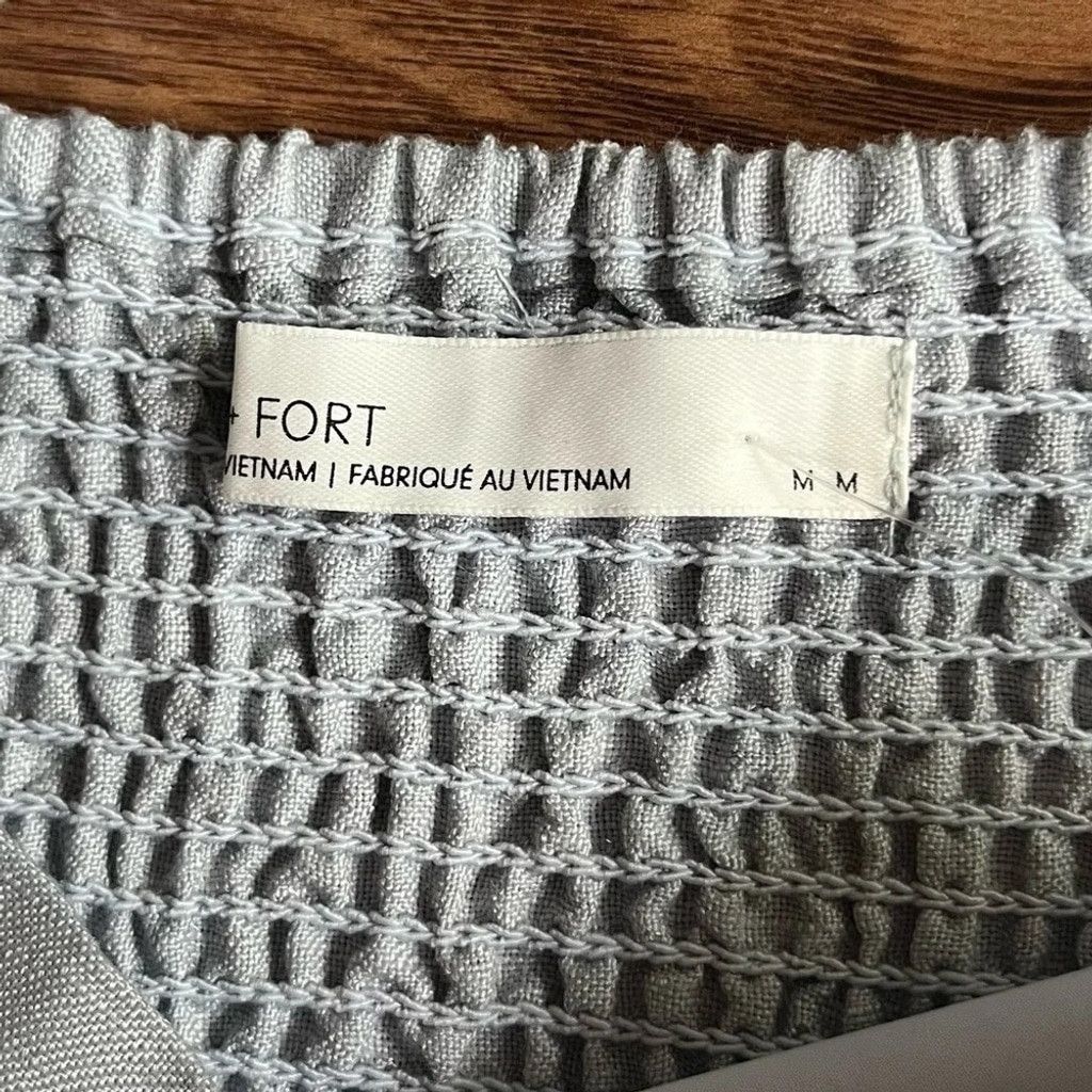 Oak + Fort 🌿 NWT Linen/Lin Blend Puff Sleeve Blouse 🌿 Size L / US 10 / IT 46 - 7 Thumbnail