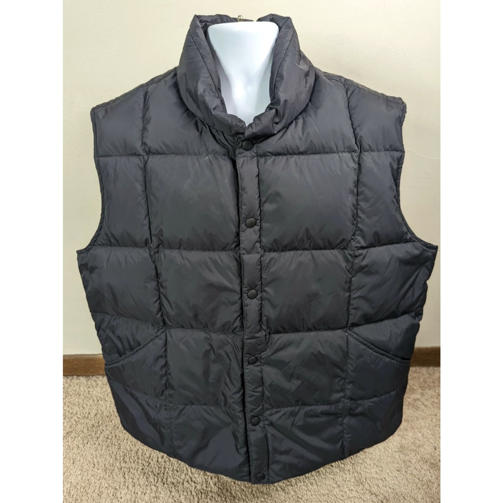 Lands' End VINTAGE Lands' End Goose Down Quilted Puffer Vest Men's XL Black Jackets Coat Mens Size US XL / EU 56 / 4 - 2 Thumbnail