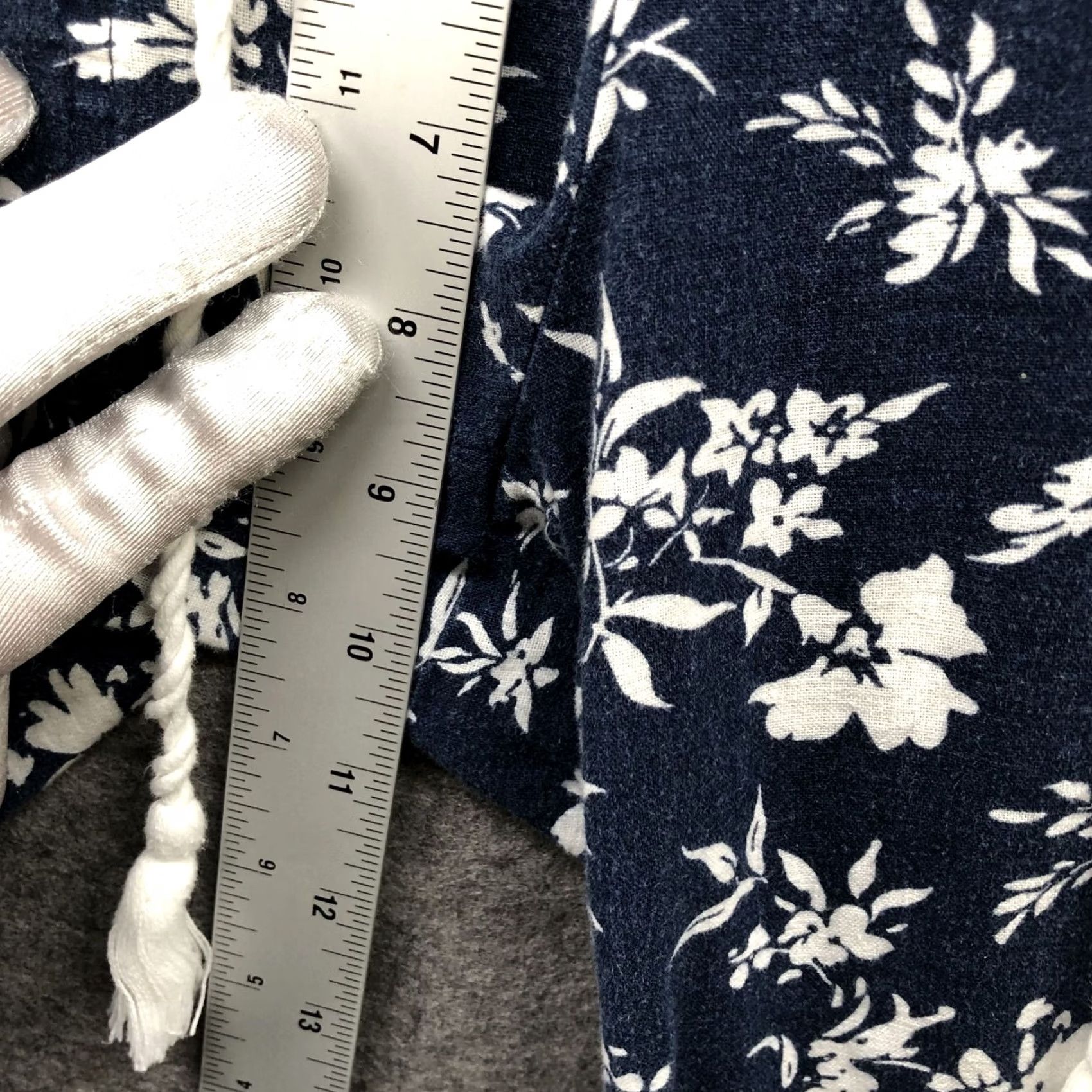 Ralph Lauren Lauren Ralph Lauren Linen Cotton Pants Womens SP Blue Floral Cropped Pull On Size 28" / US 6 / IT 42 - 6 Thumbnail