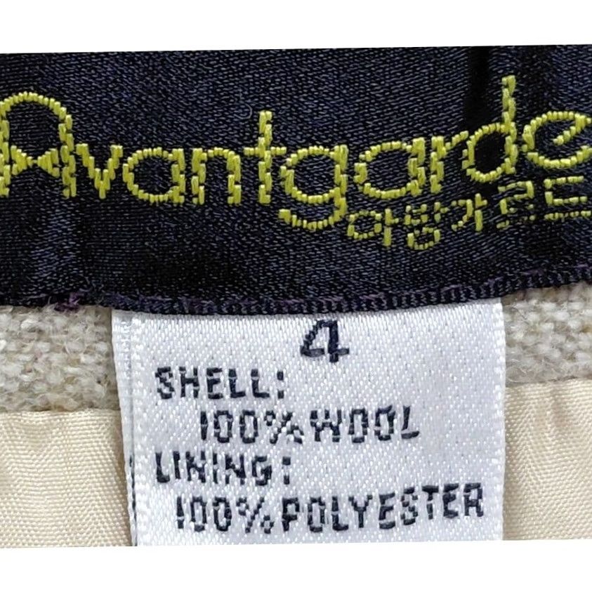 Vintage Avantgarde Pants Women Size 4 Beige 100% Wool Size 27" / US 4 / IT 40 - 3 Thumbnail