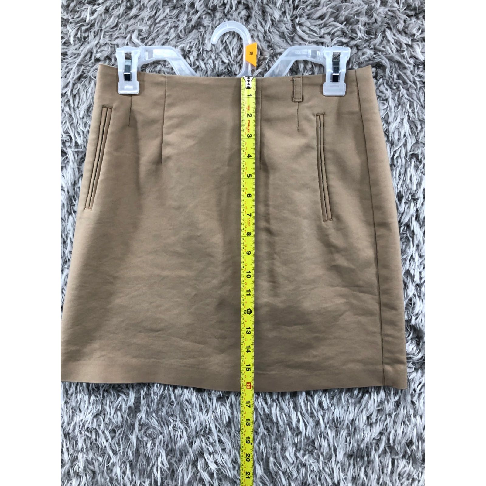 H&M H&M Skirt Womens Midi Mini Beige Cotton Logo 6 Juniors Button Pockets? Size 28" / US 6 / IT 42 - 3 Thumbnail