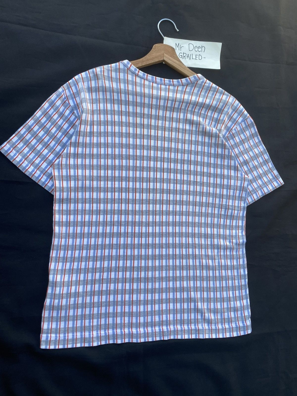 Rare Vtg AD2001 Comme Des Garcons CDG Checkered Tshirt