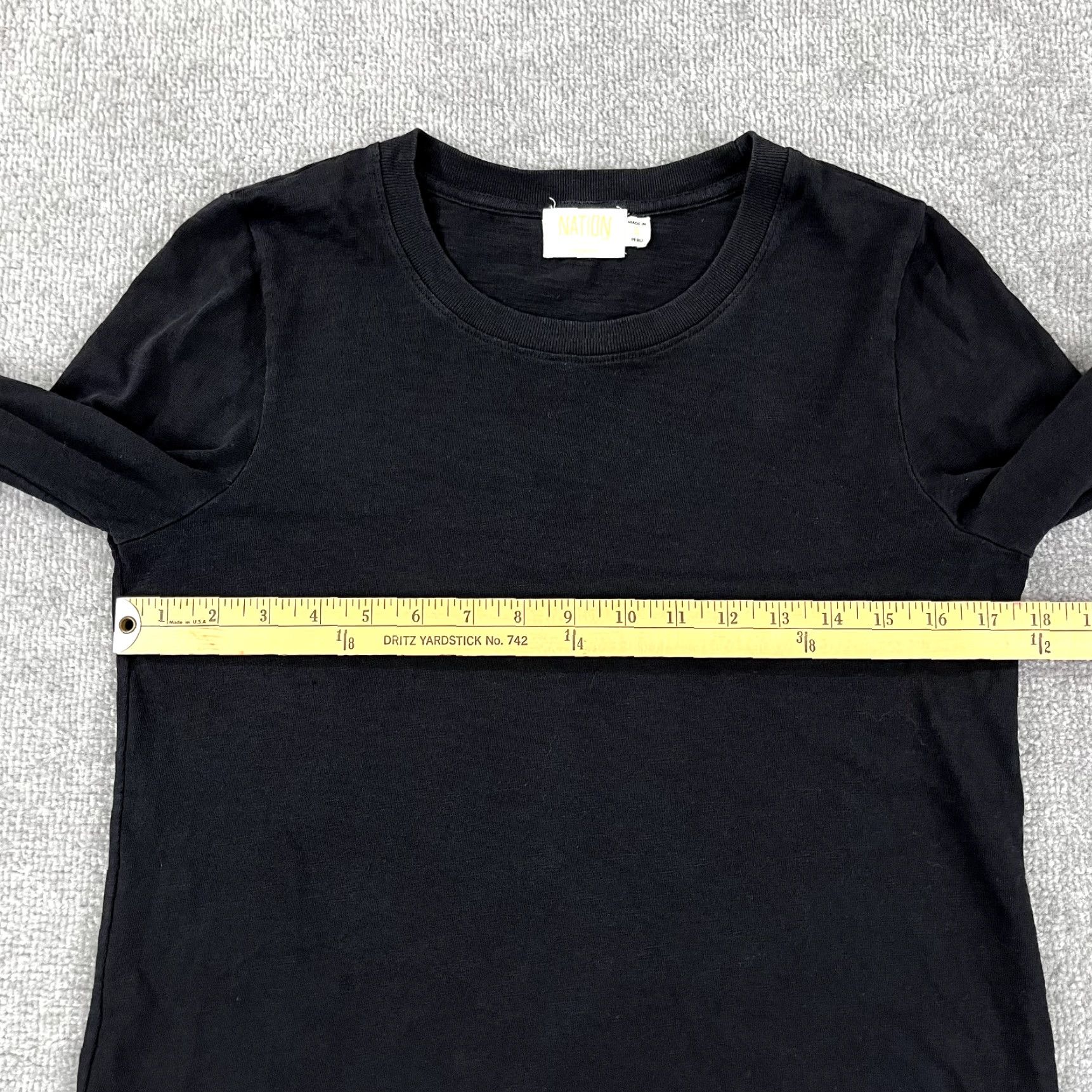 P.E Nation VINTAGE Nation Women's Long Sleeve T-Shirt Crew Neck Black Small Snap Top Casual, Travel, Workwear Size S / US 4 / IT 40 - 5 Thumbnail
