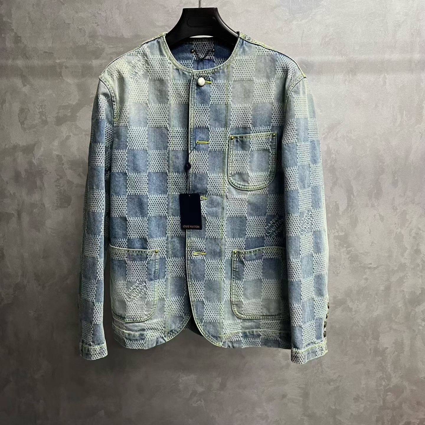 Louis Vuitton Louis Vuitton Plaid Blue Light Jacket xxs Men Size US XXS / EU 40 - 1 Thumbnail