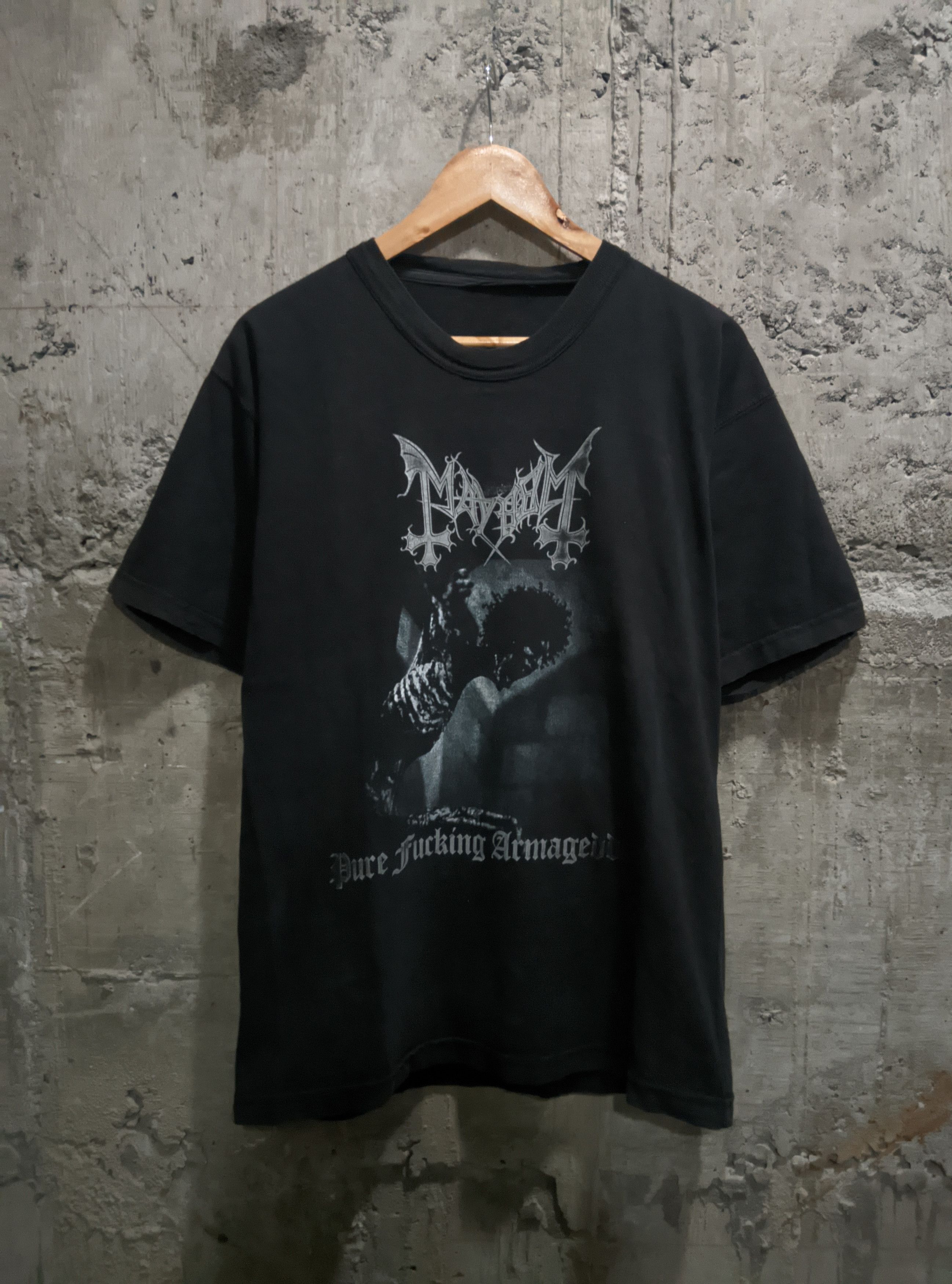 Band Tees Vintage 90s mayhem pure fucking armagedón black metal Size US L / EU 52-54 / 3 - 1 Thumbnail