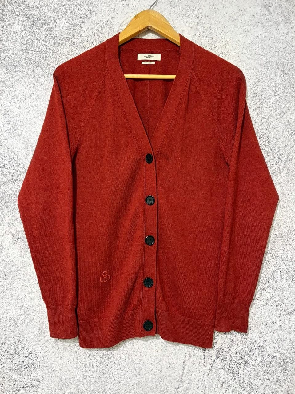 Isabel Marant Etoile Isabel Marant Etoile V-Neck Burgundy Cardigan Size S / US 4 / IT 40 - 1 Thumbnail