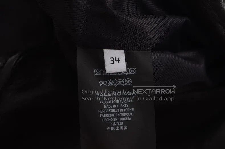 Balenciaga Balenciaga Black Motorcycle Lamb Leather Jacket Size XXS / US 00 / IT 34 - 6 Thumbnail