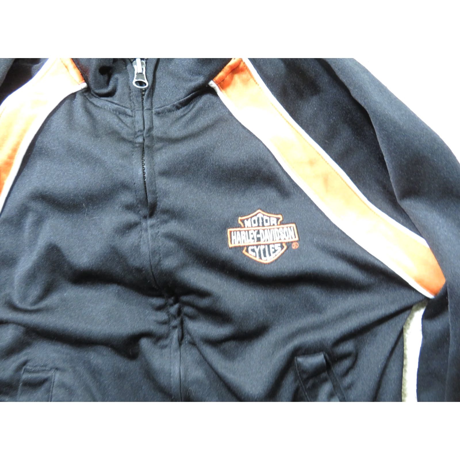 Harley Davidson Harley-Davidson Motorcycle Black Orange Women's Full Zip Soft Shell Jacket Size M / US 6-8 / IT 42-44 - 2 Thumbnail