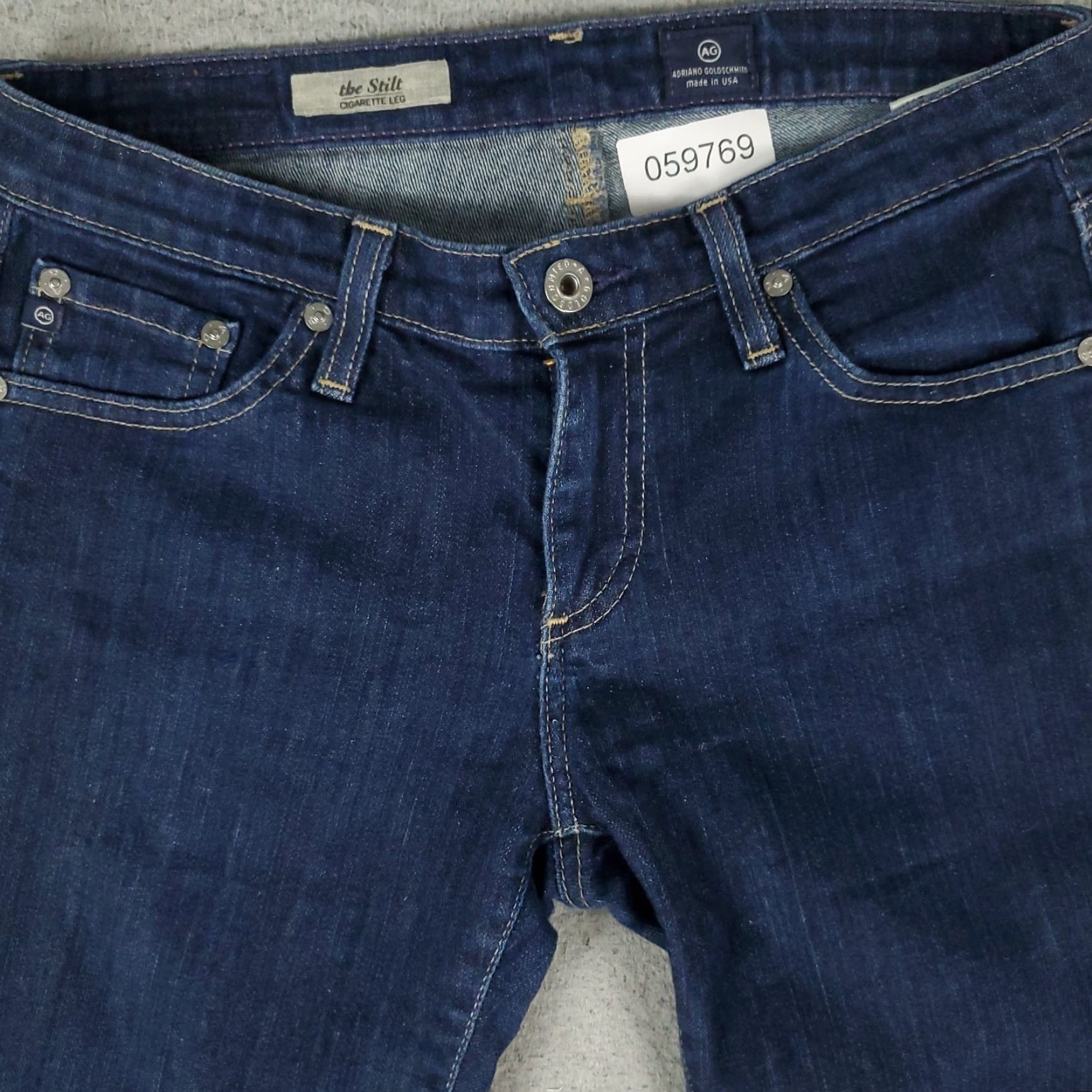 Vintage VINTAGE AG Adriano Goldschmied Jeans Womens 27x30 Skinny Cigarette Leg Denim Blue 2010s Size 27" / US 4 / IT 40 - 2 Thumbnail