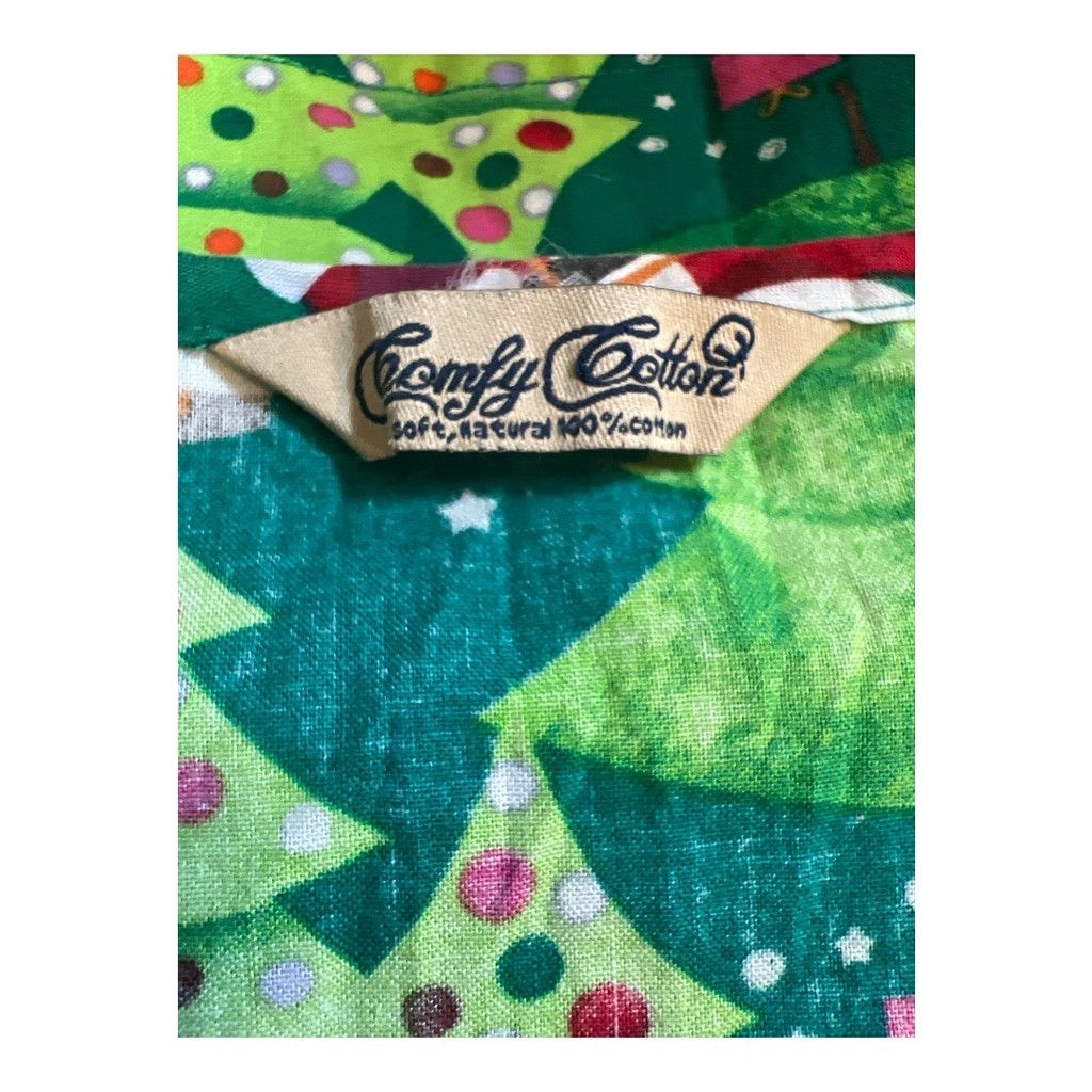 Other Women's Comfy Cotton Christmas Scrubs Top M Green Red Size M / US 6-8 / IT 42-44 - 4 Thumbnail