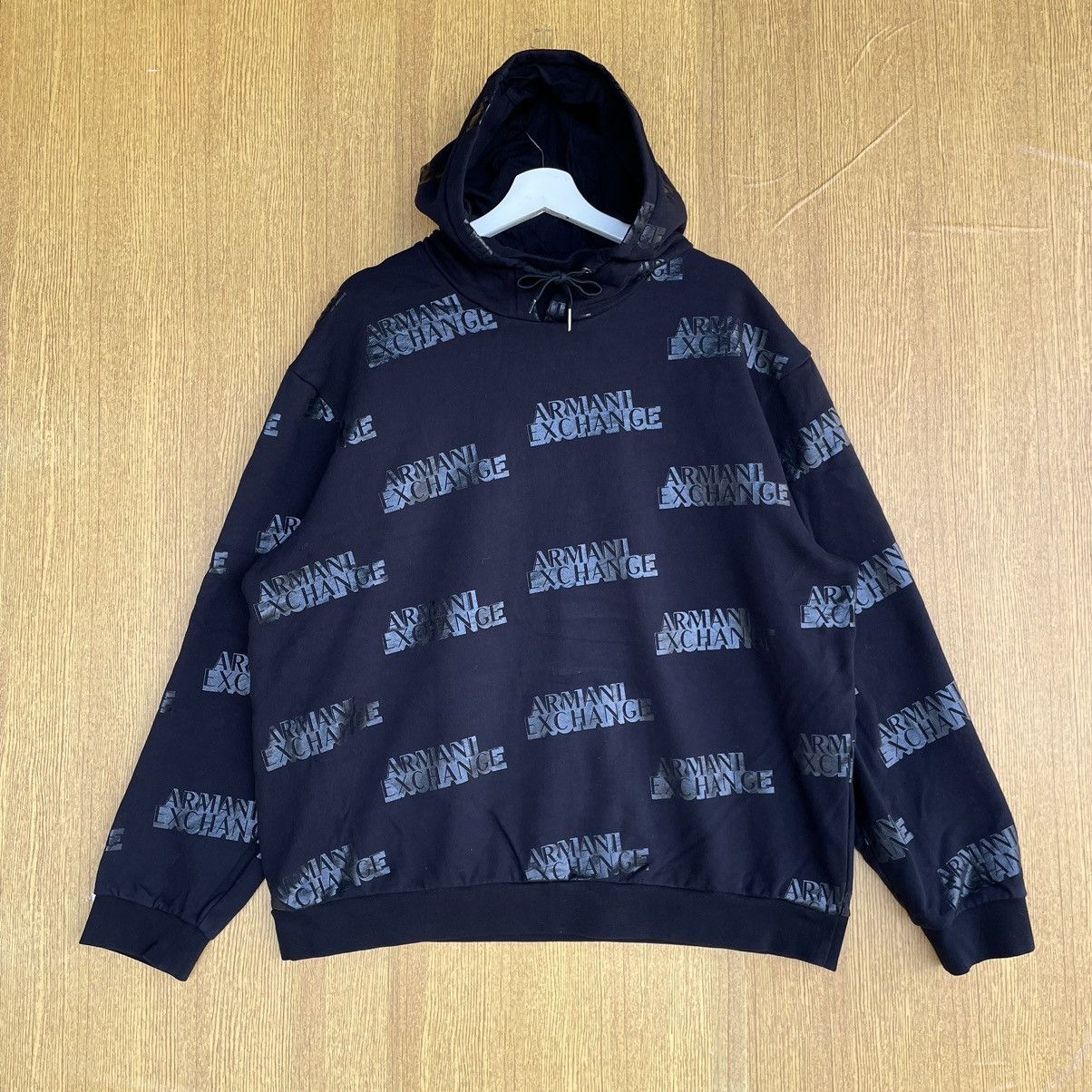 Armani Exchange Armani Exchange Hoodie Spellout Sweatshirt Size US XL / EU 56 / 4 - 1 Thumbnail
