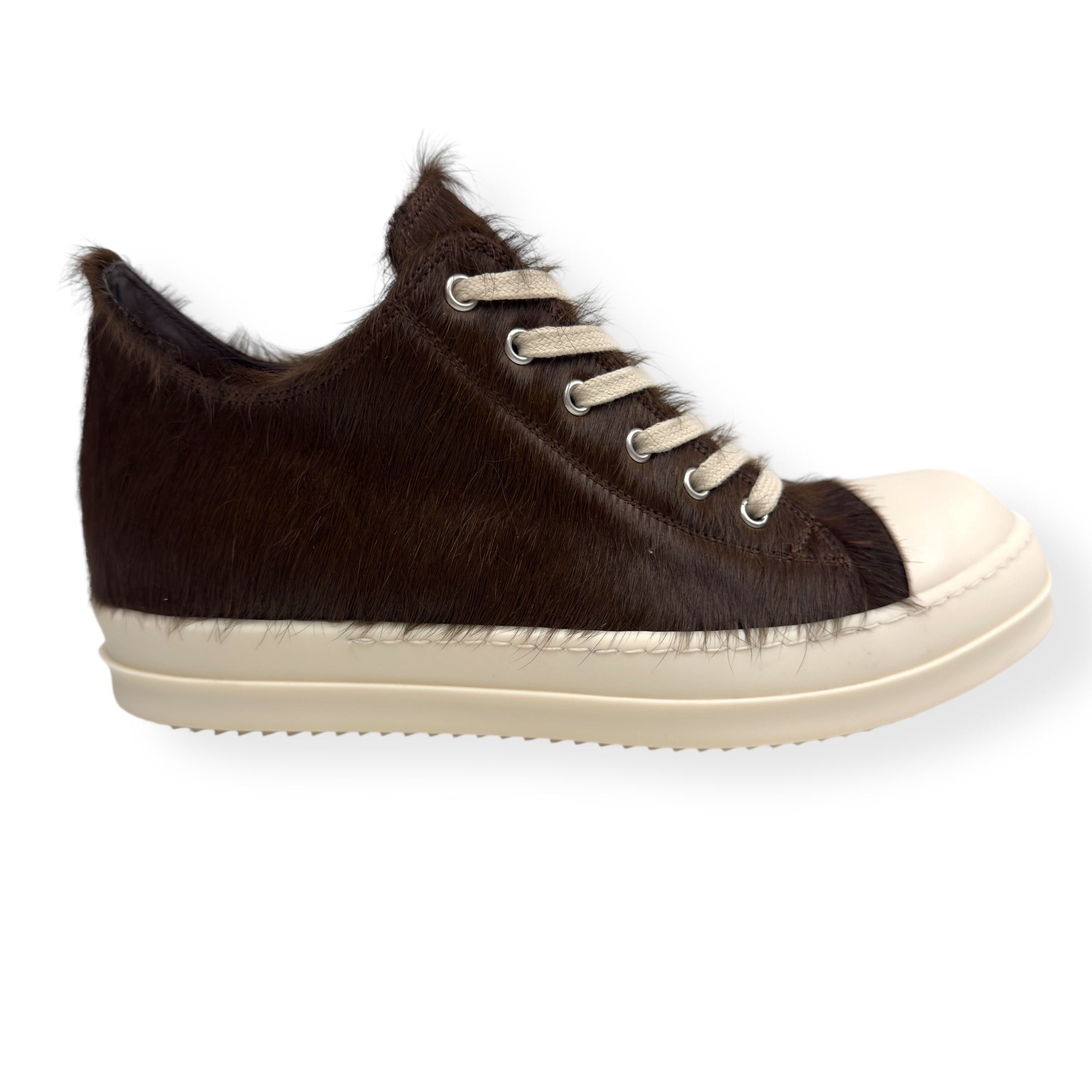 Rick Owens RICK OWENS PONY HAIR LOW TOP SNEAKER BROWN 41.5 / UK7.5 Size US 8.5 / EU 41-42 - 1 Thumbnail