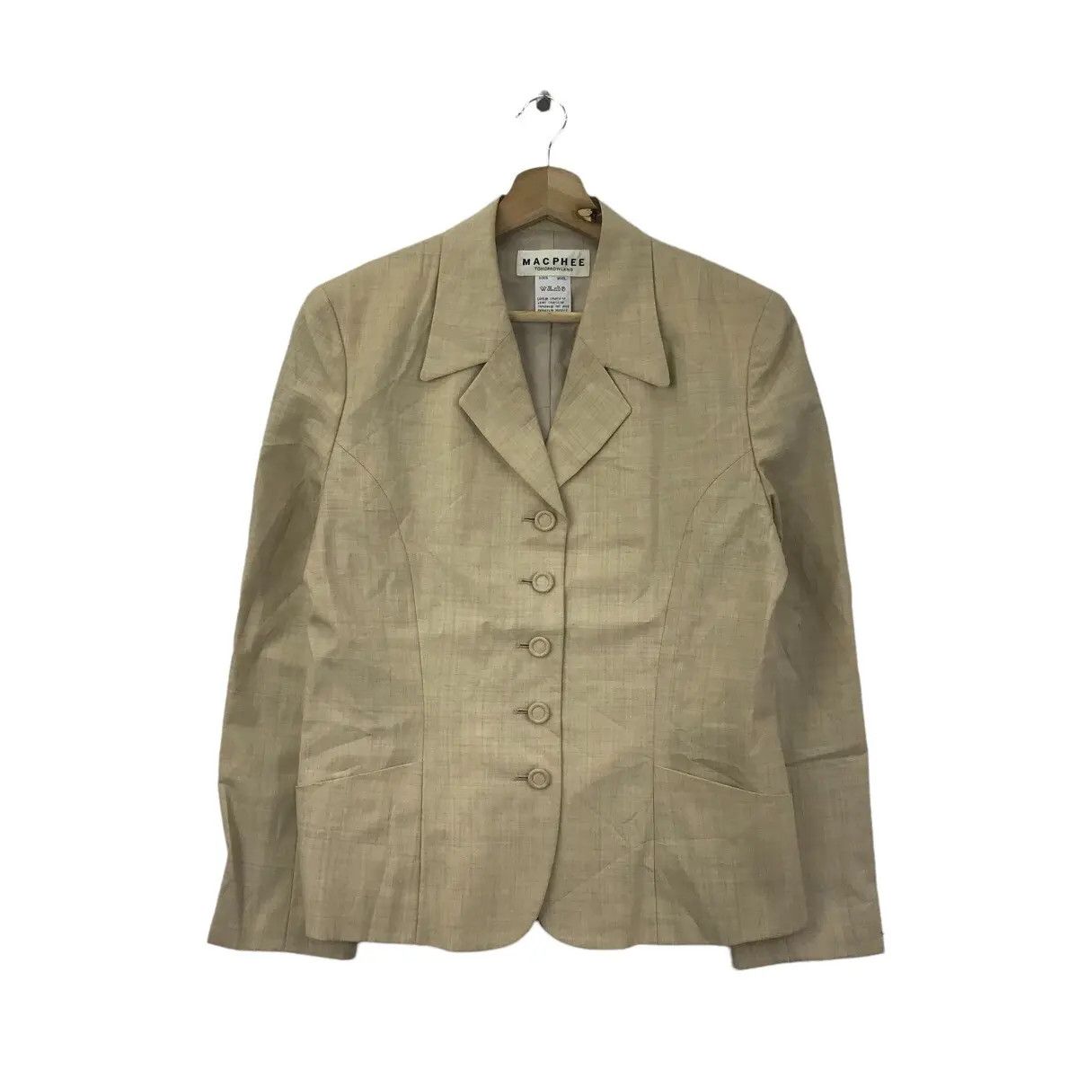 Tomorrowland Vtg TOMORROWLAND JAPAN MACPHEE Beige Blazer Sport Coat Suit Size M / US 6-8 / IT 42-44 - 1 Thumbnail